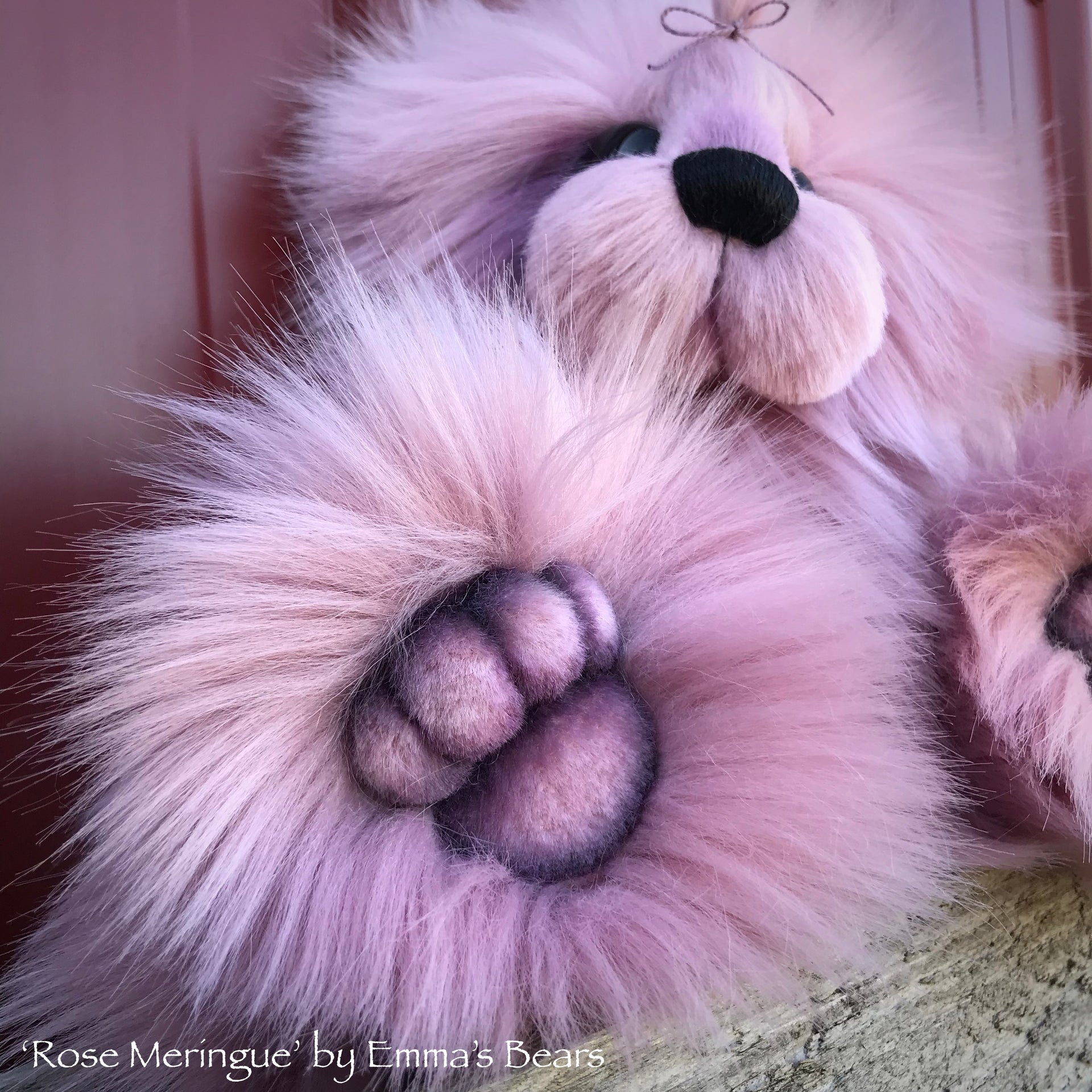 Rose Meringue - 13" faux fur Artist Bear by Emma's Bears - OOAK