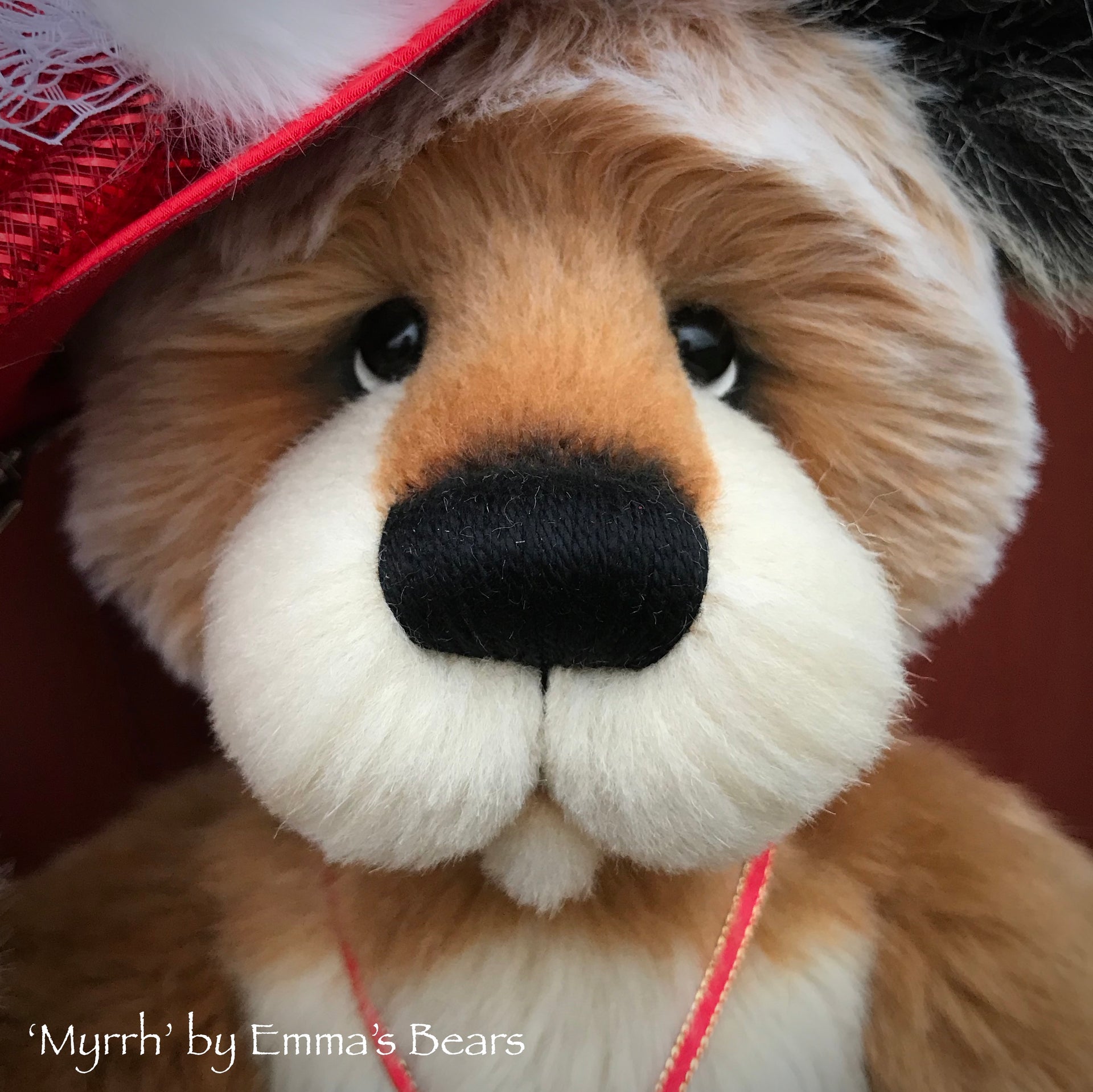 Myrrh - 16" faux fur Christmas Artist Bear by Emma's Bears - OOAK