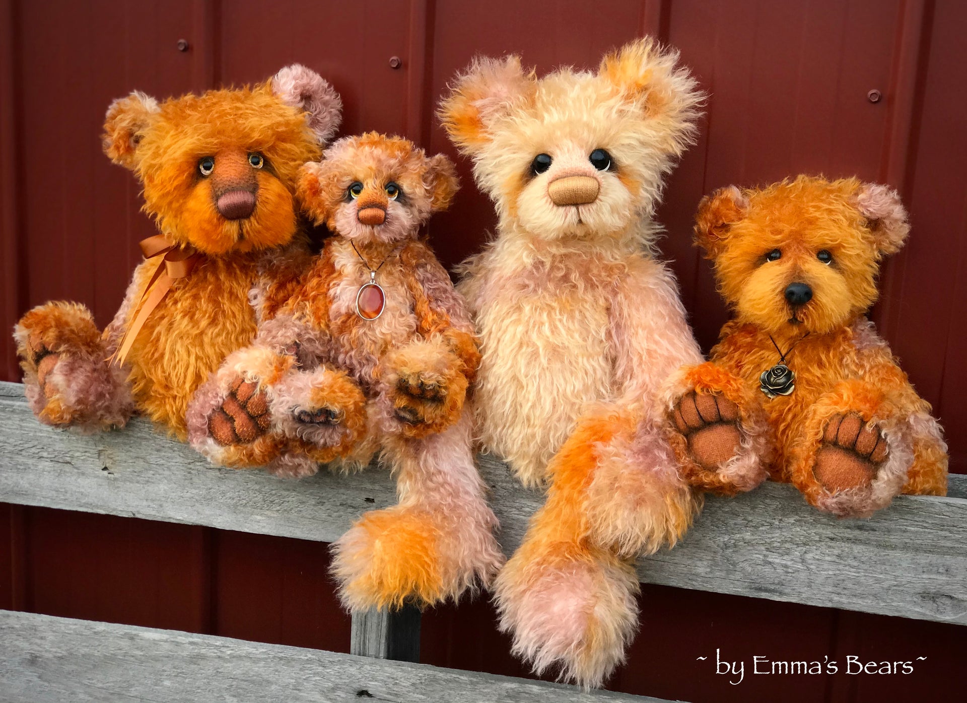 Cedar - 17" hand-dyed kid mohair bear by Emmas Bears - OOAK