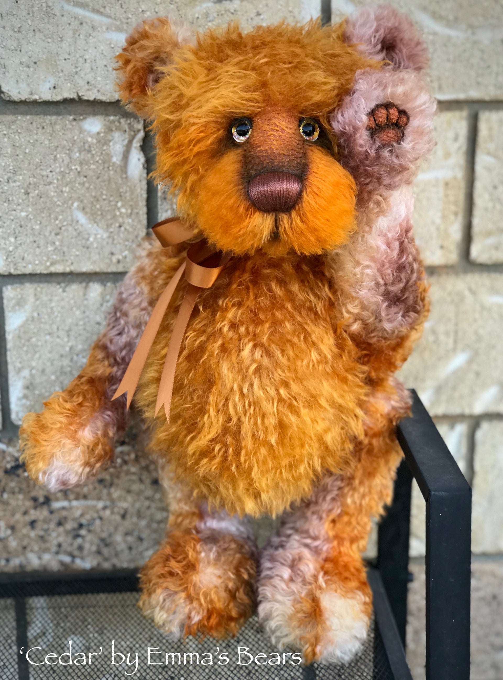 Cedar - 17" hand-dyed kid mohair bear by Emmas Bears - OOAK