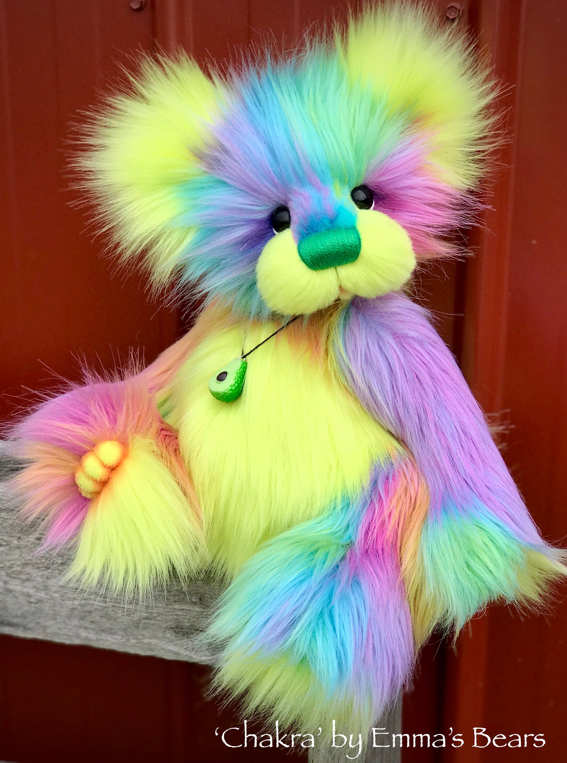 Chakra - 15" faux fur Artist Bear by Emma's Bears - OOAK