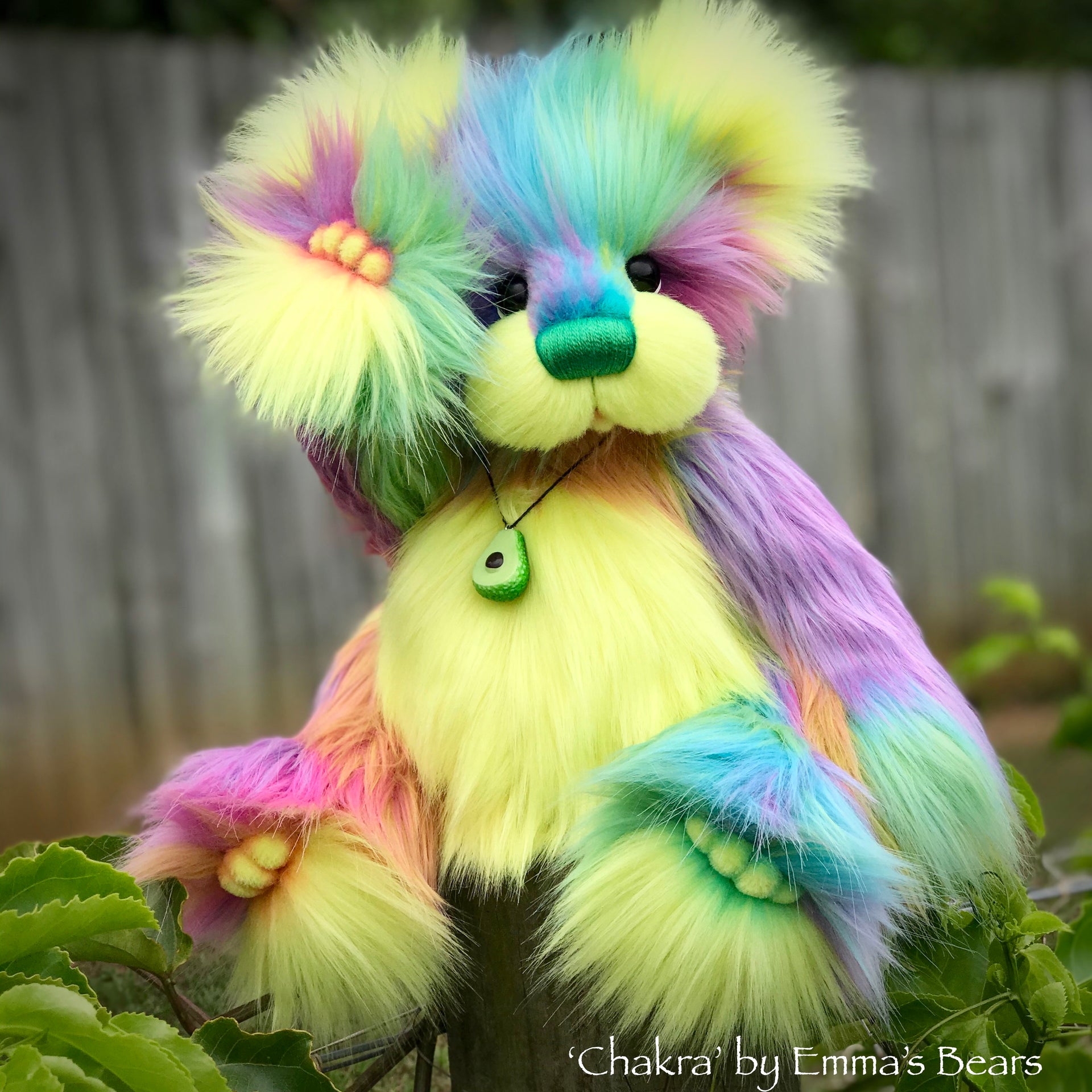 Chakra - 15" faux fur Artist Bear by Emma's Bears - OOAK