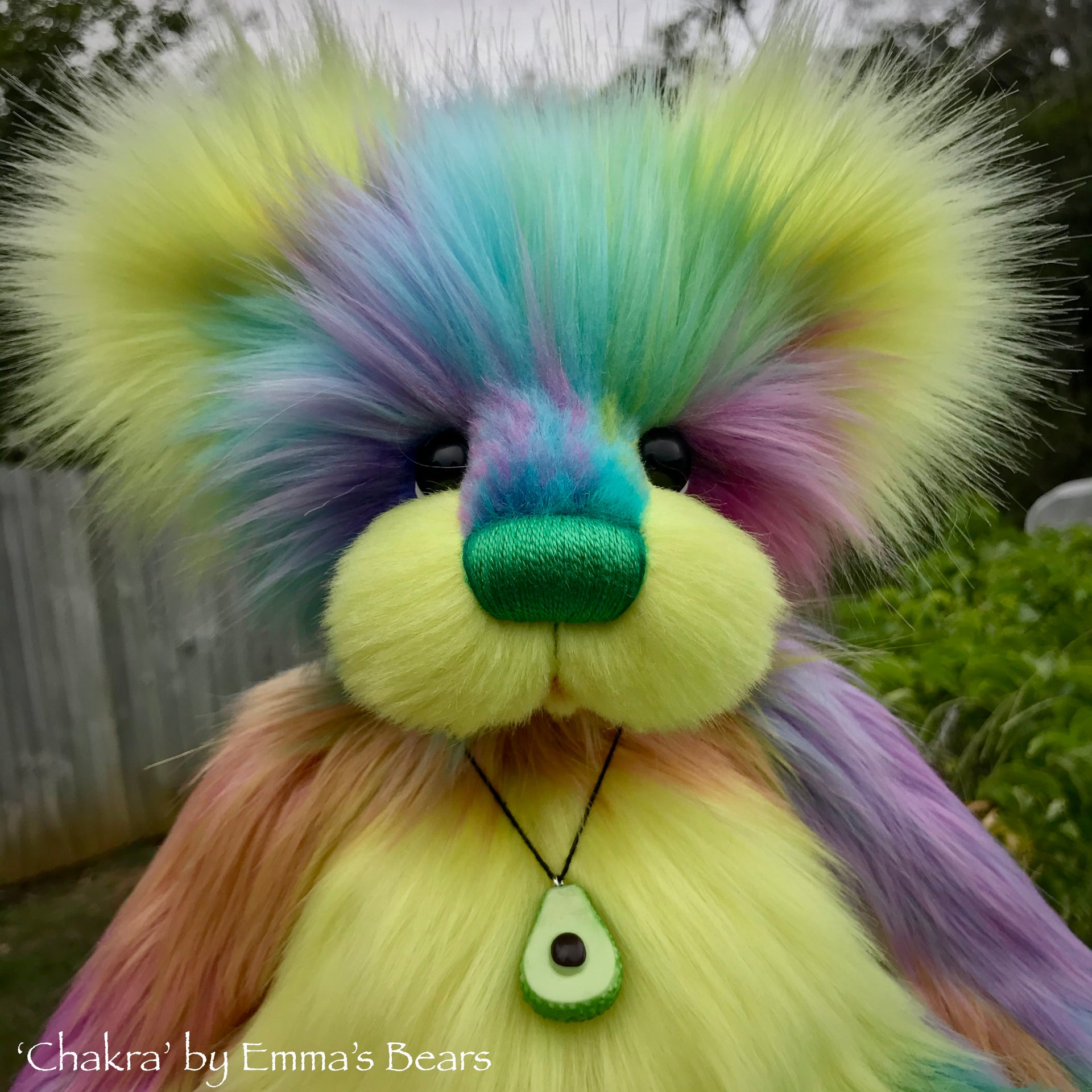 Chakra - 15" faux fur Artist Bear by Emma's Bears - OOAK