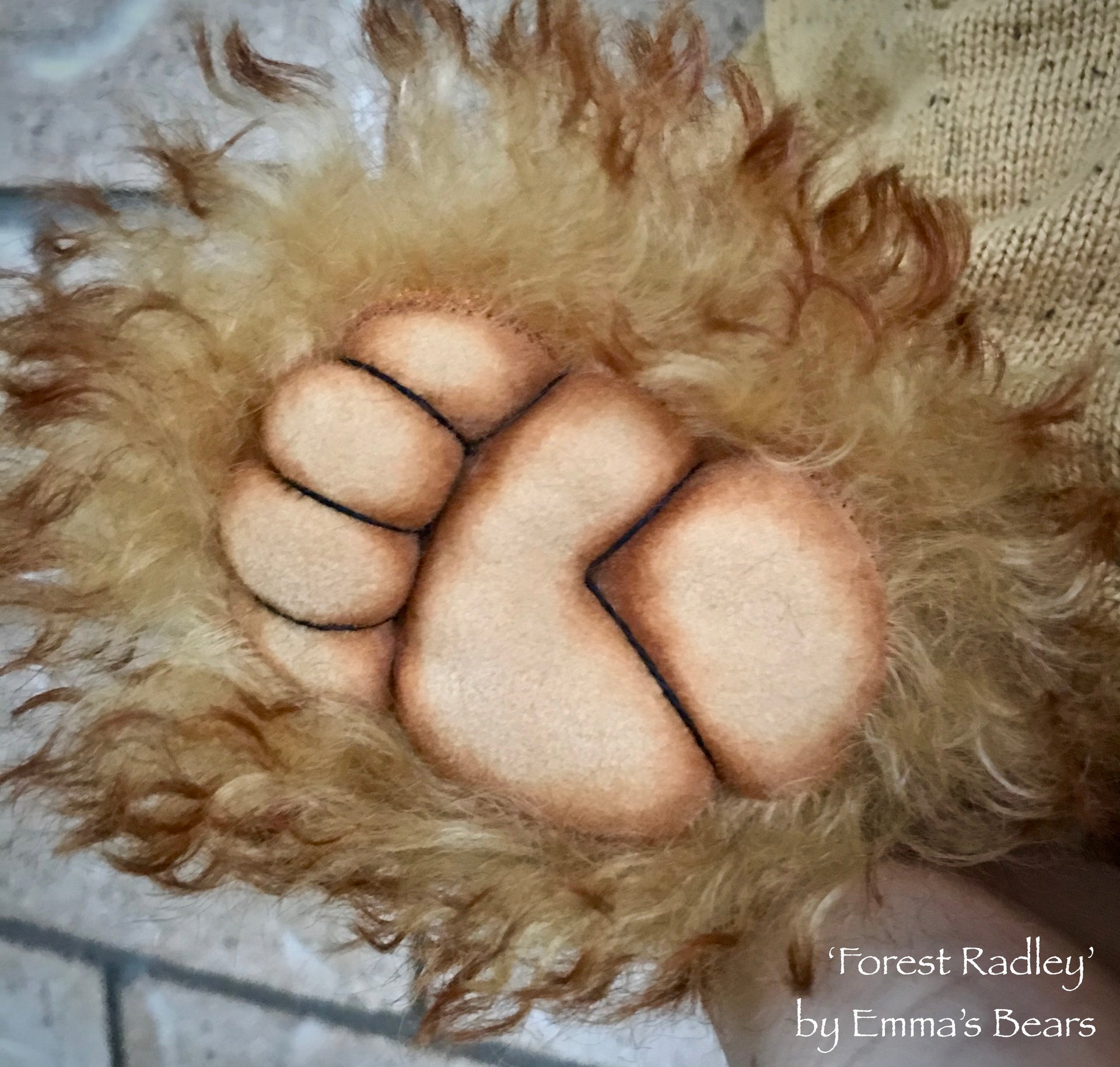 Forest Radley - 18" Hand Dyed Mohair Toddler Artist Bear by Emma's Bears - OOAK