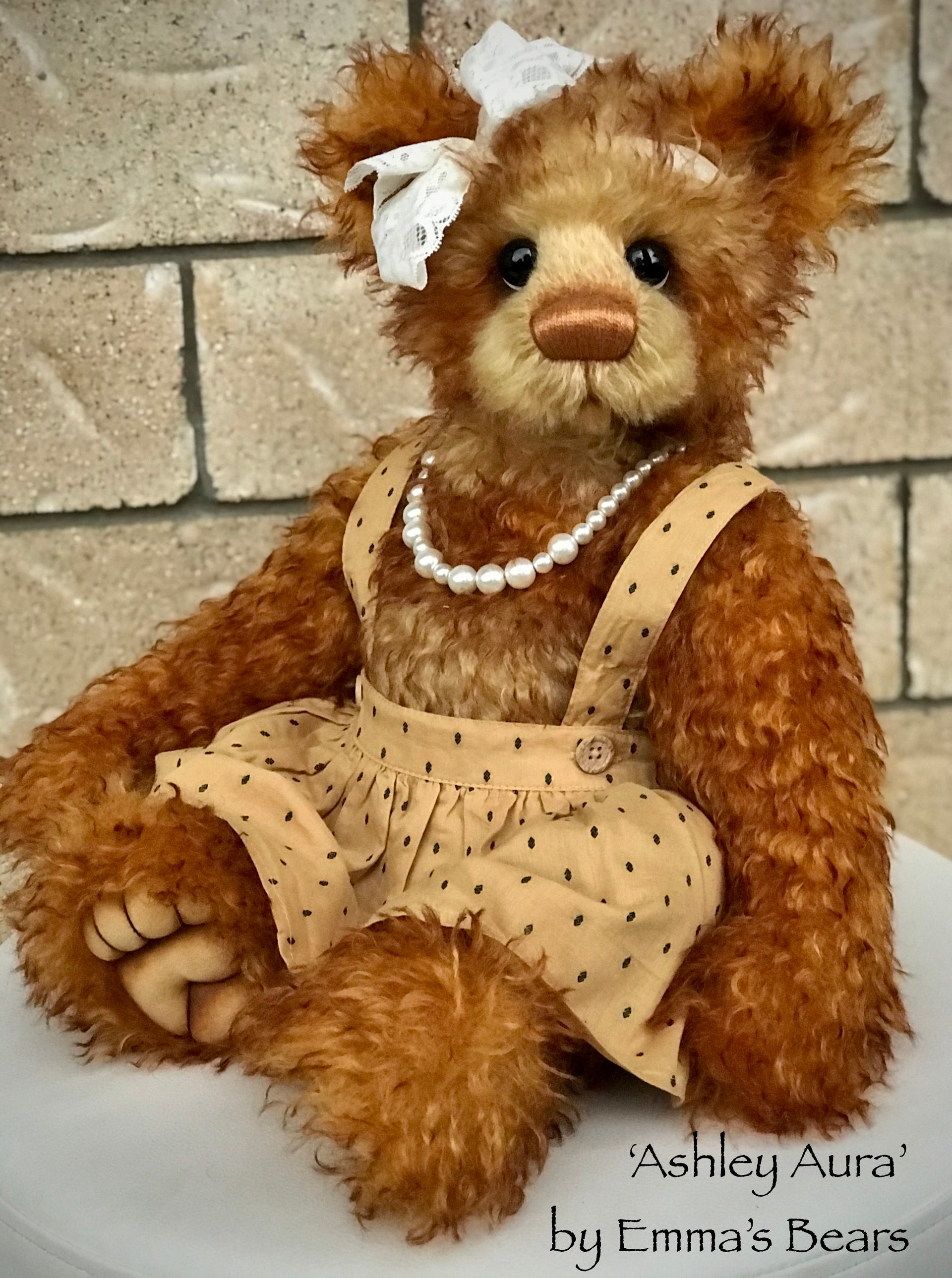 Ashley Aura - 21" Hand Dyed Mohair Toddler Artist Bear by Emma's Bears - OOAK