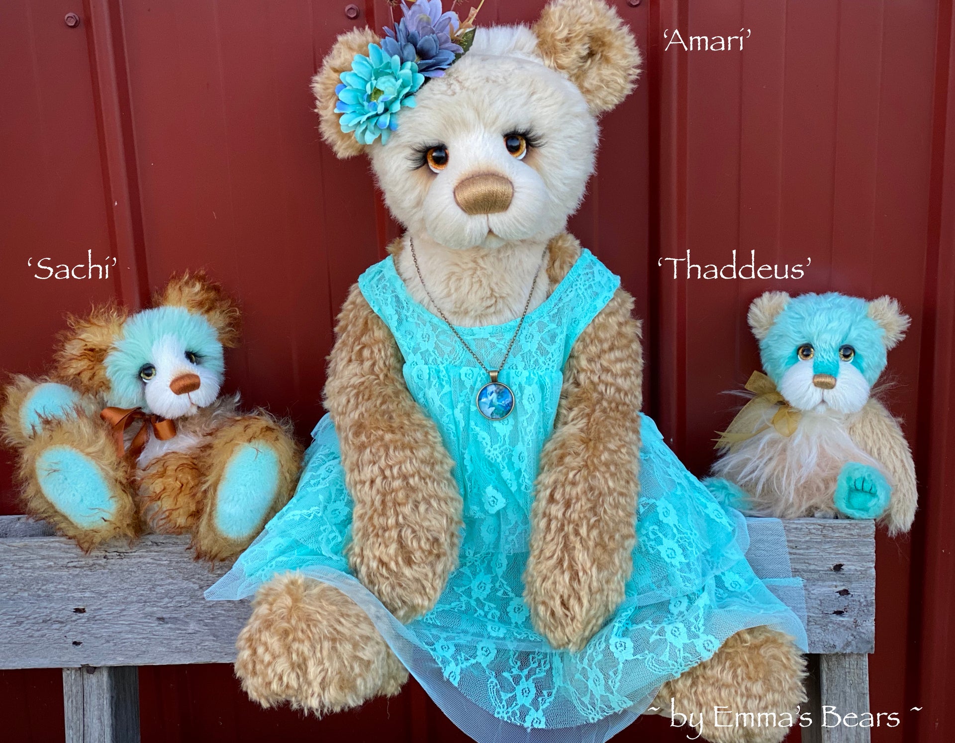 Sachi - 10" Hand Dyed Mohair and Alpaca Artist Bear by Emma's Bears - OOAK