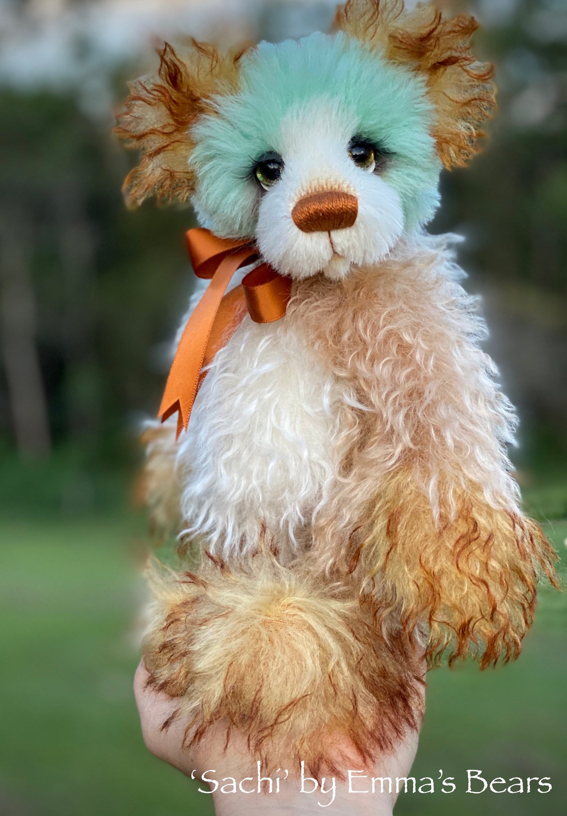 Sachi - 10" Hand Dyed Mohair and Alpaca Artist Bear by Emma's Bears - OOAK