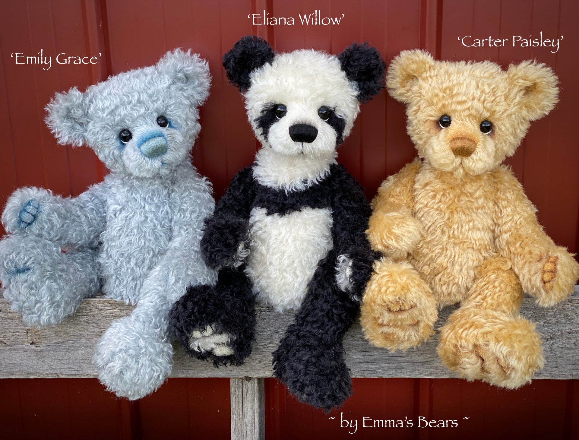 Carter Paisley - 18" Baby Artist Bear by Emma's Bears - OOAK