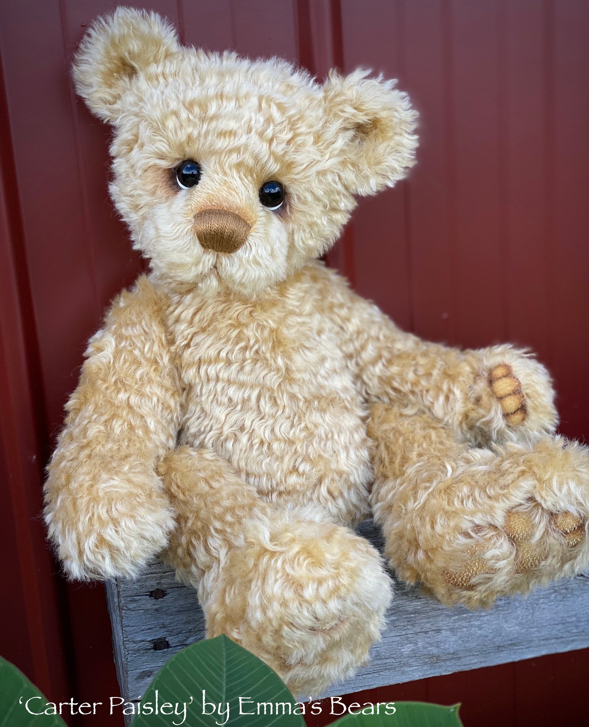 Carter Paisley - 18" Baby Artist Bear by Emma's Bears - OOAK