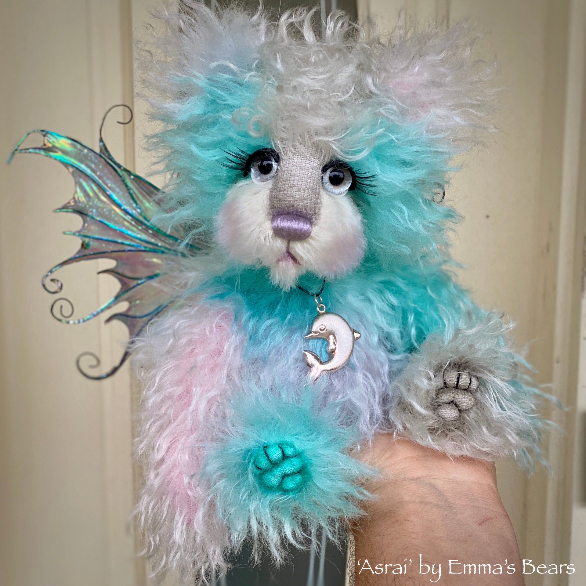 Asrai - 9" Mohair Artist Bear by Emma's Bears - OOAK