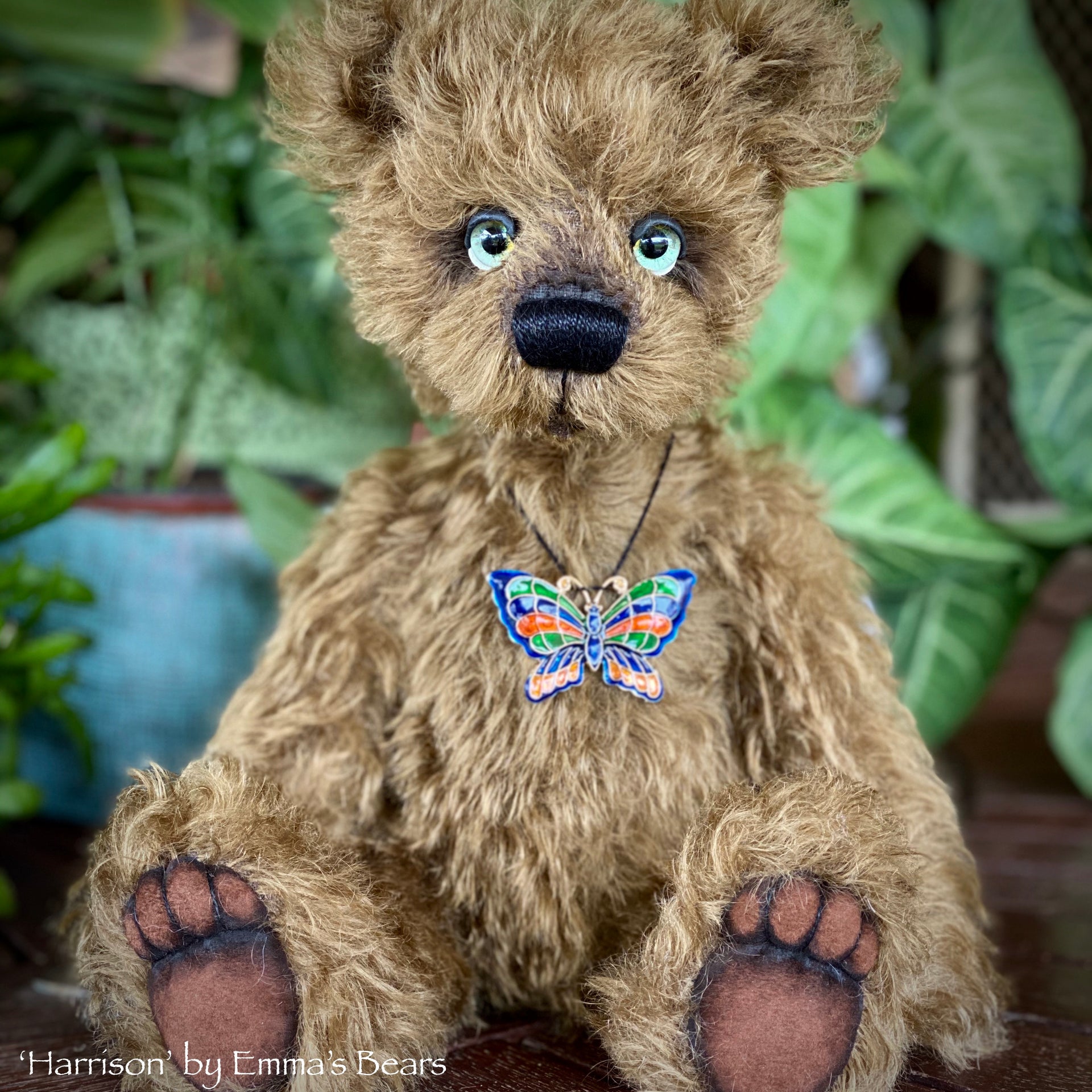 Collaboration Bear: Harrison - 13" handmade mohair artist bear- OOAK