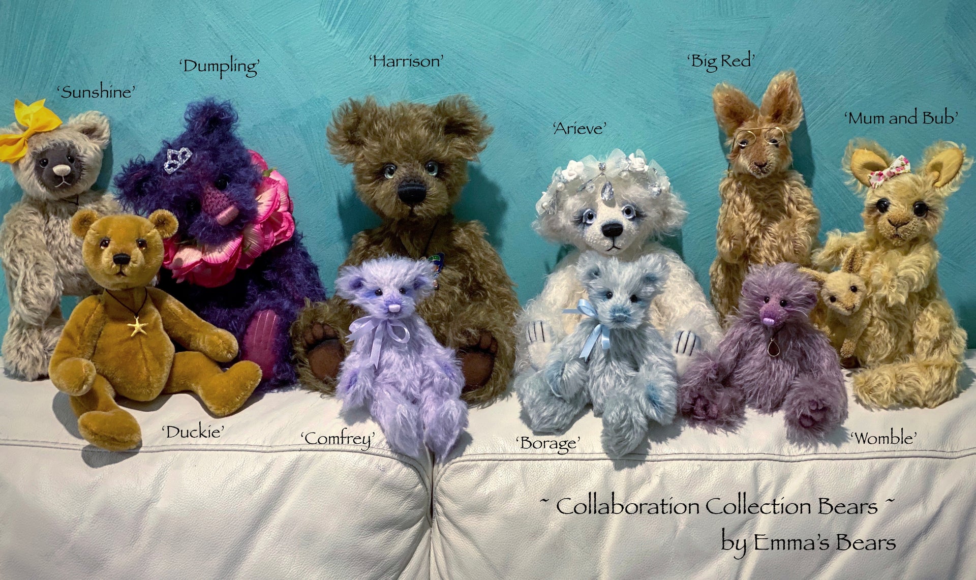 Collaboration Bear: Harrison - 13" handmade mohair artist bear- OOAK