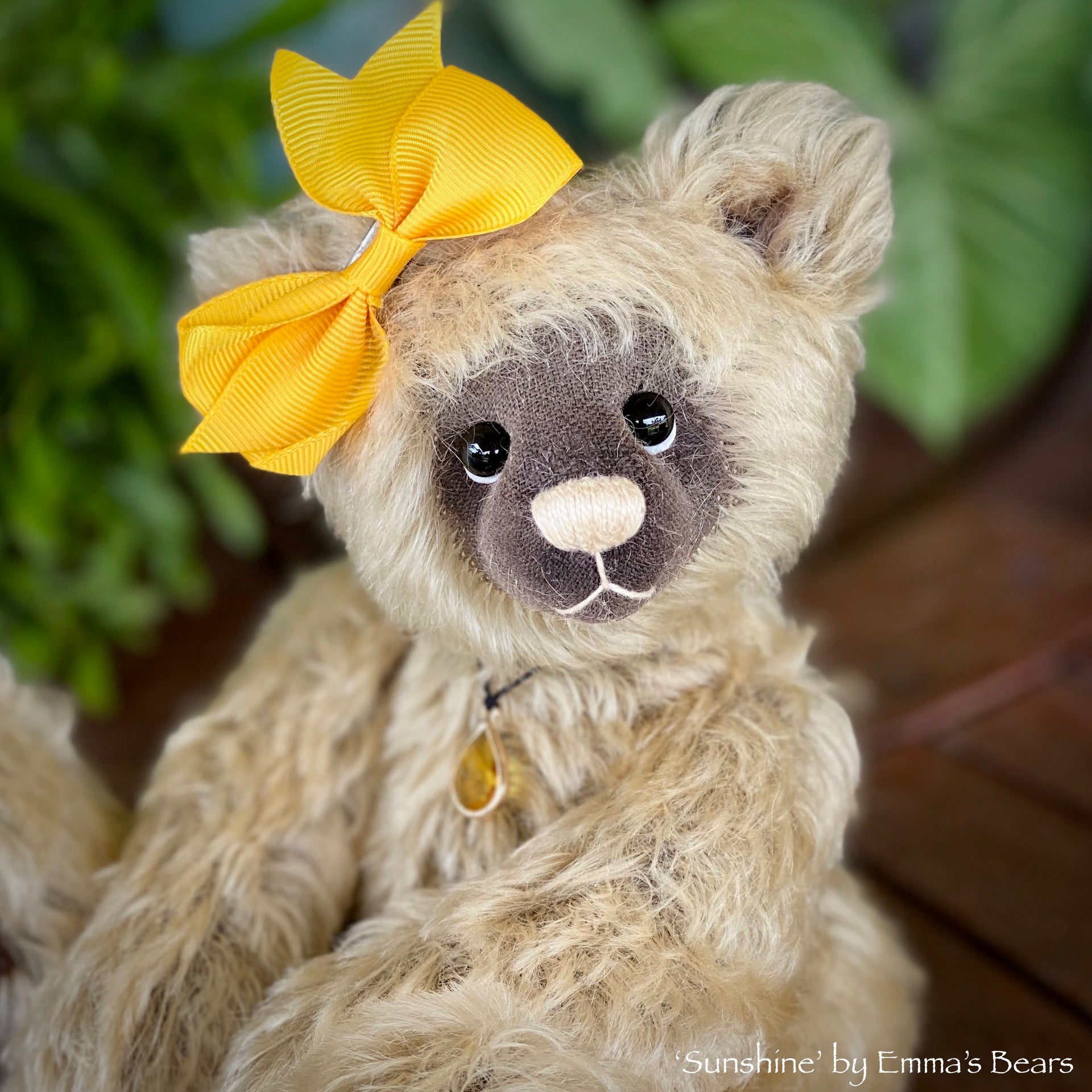 SALE Collaboration Bear: Sunshine - 9" handmade mohair artist bear- OOAK