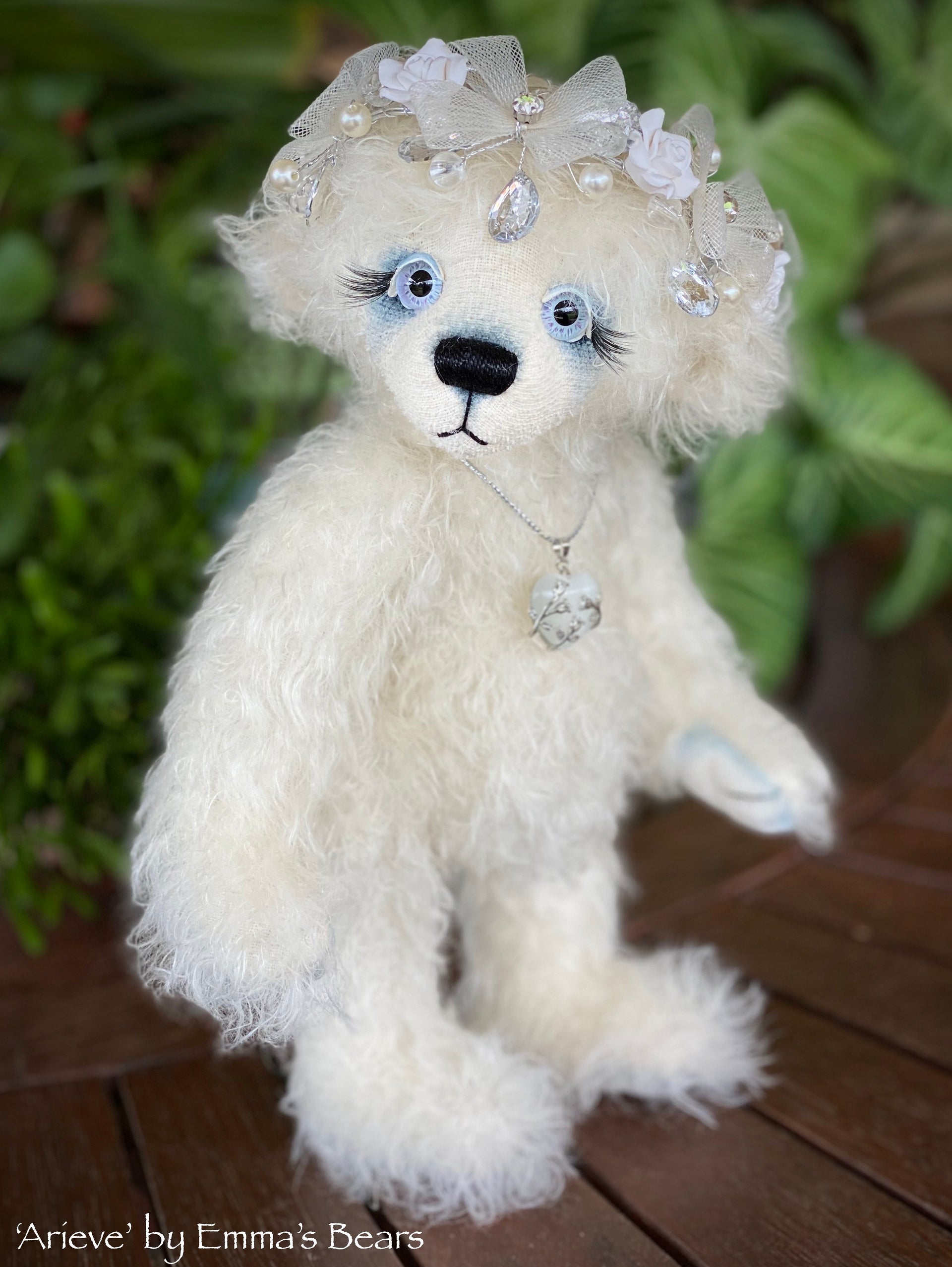 Collaboration Bear: Arieve - 11" handmade mohair artist bear- OOAK