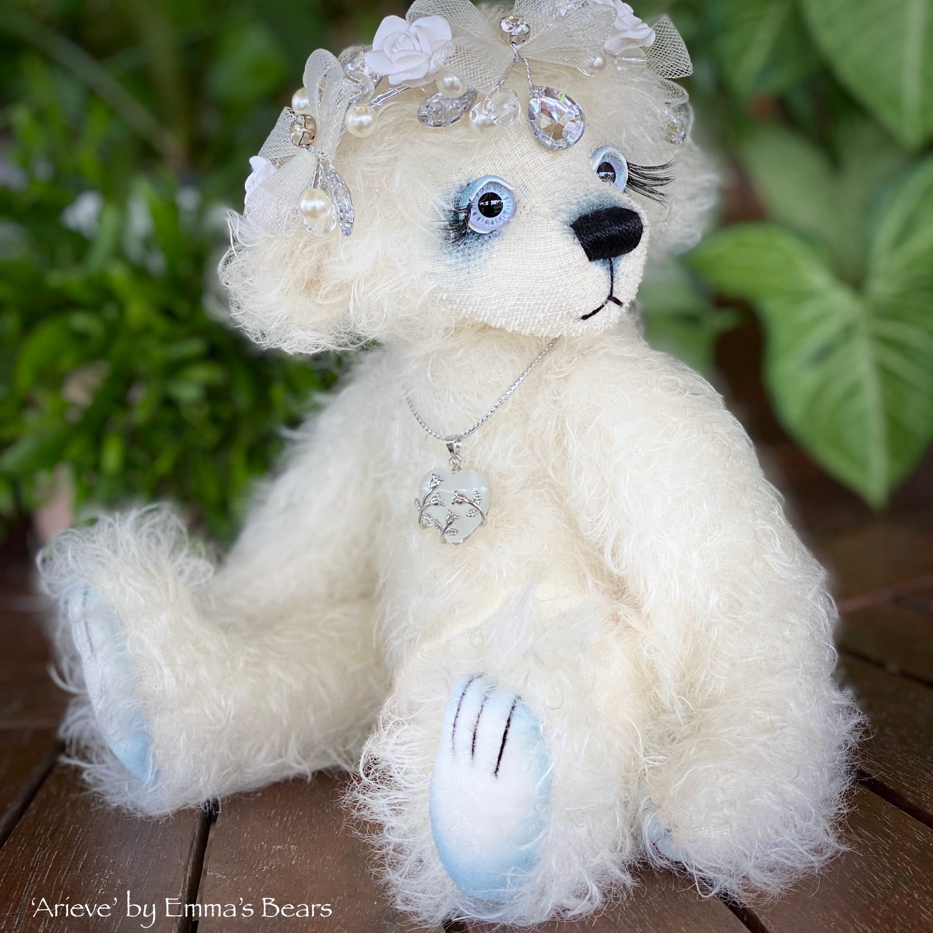 Collaboration Bear: Arieve - 11" handmade mohair artist bear- OOAK