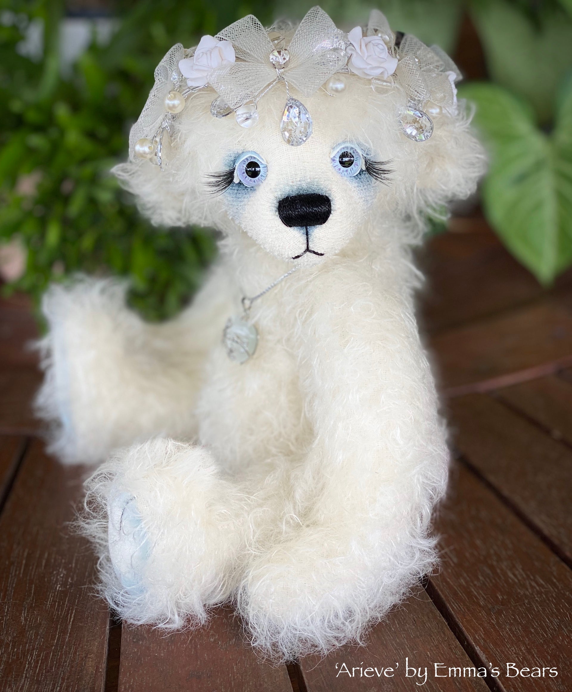 Collaboration Bear: Arieve - 11" handmade mohair artist bear- OOAK