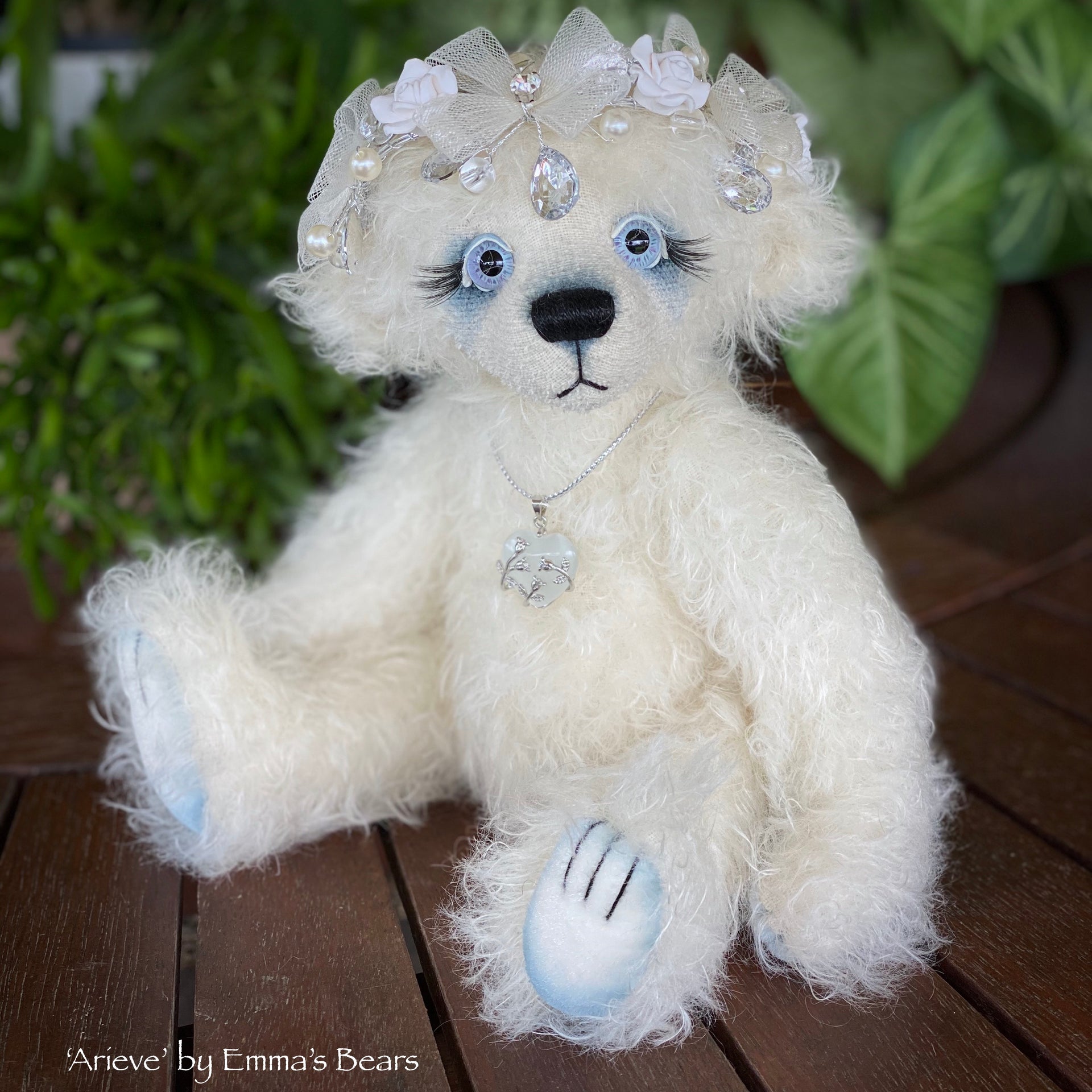 Collaboration Bear: Arieve - 11" handmade mohair artist bear- OOAK