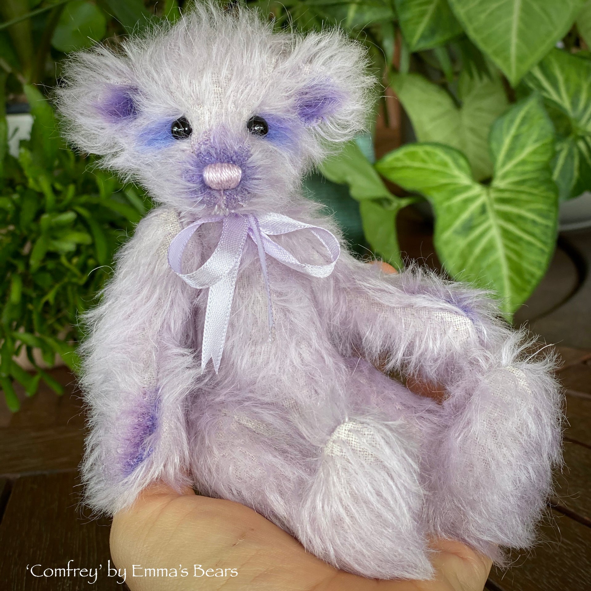 SALE Collaboration Bear: Comfrey - 7" handmade mohair artist bear- OOAK