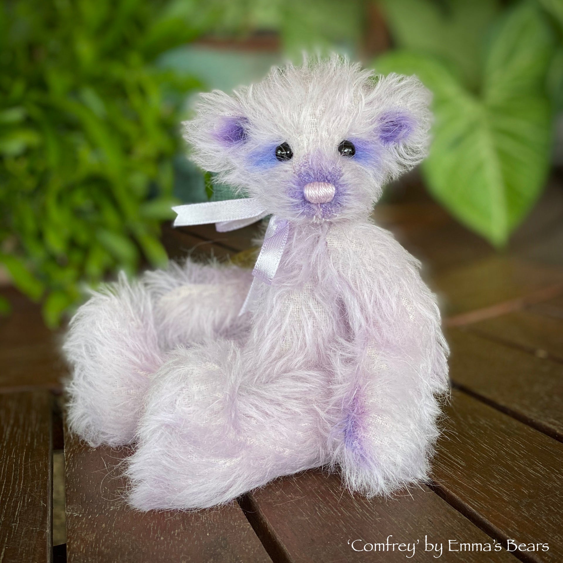 SALE Collaboration Bear: Comfrey - 7" handmade mohair artist bear- OOAK