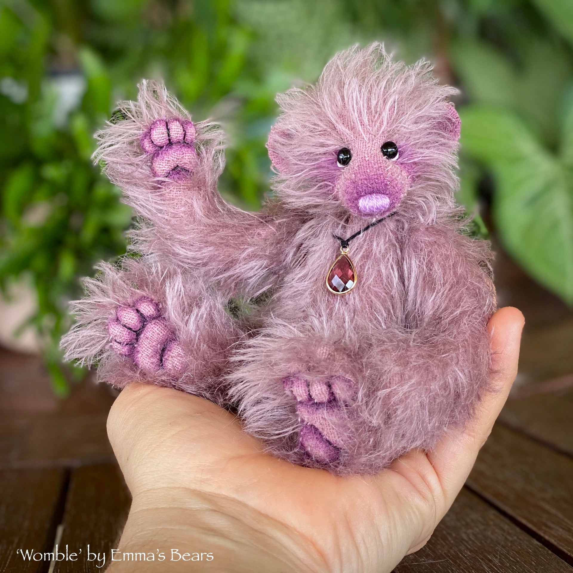 Collaboration Bear: Womble - 7" handmade mohair artist bear- OOAK