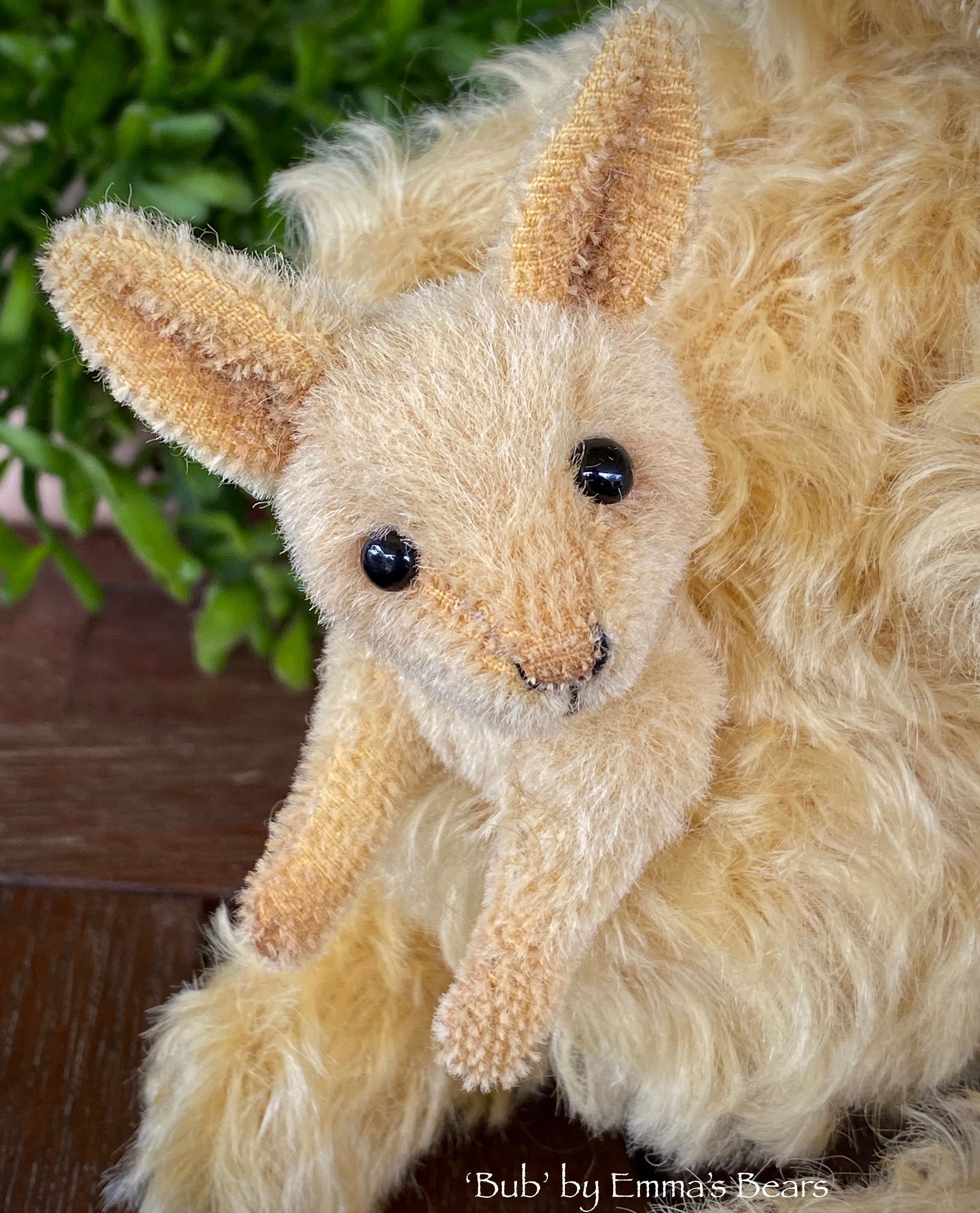 Collaboration Bear: Mum and Bub - 8" handmade mohair artist kangaroo - OOAK