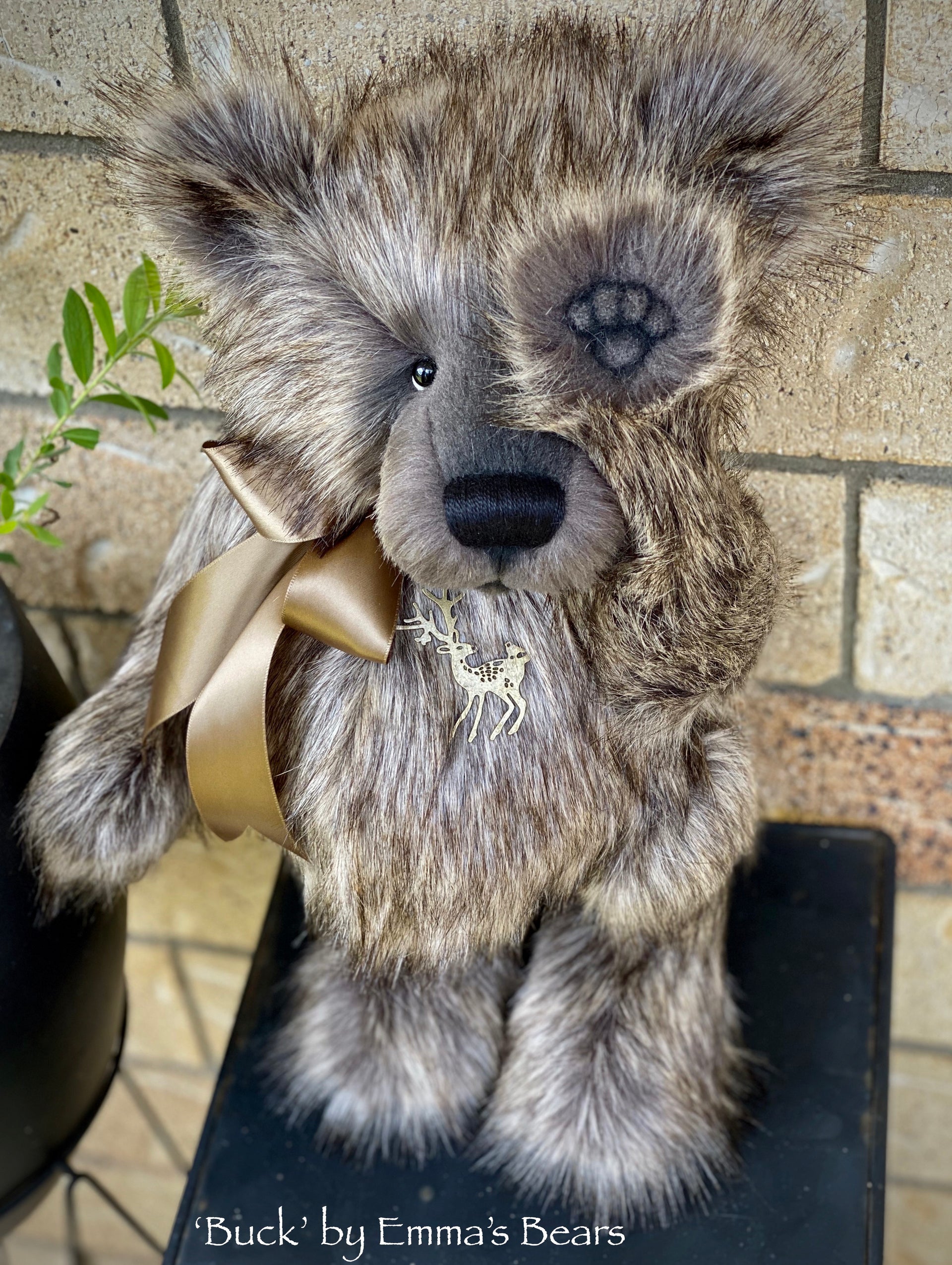 Buck - 17" faux fur bear by Emmas Bears - OOAK