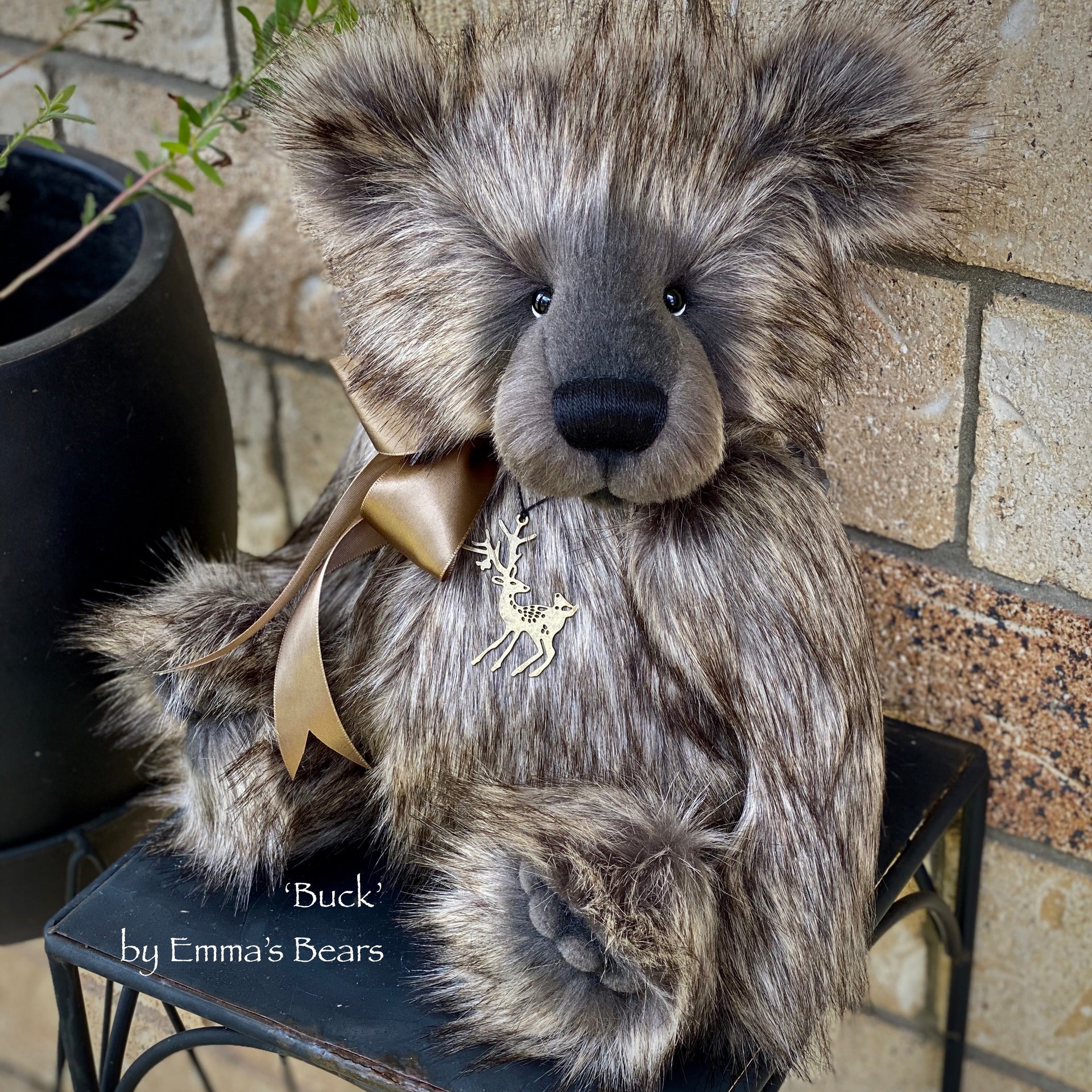 Buck - 17" faux fur bear by Emmas Bears - OOAK