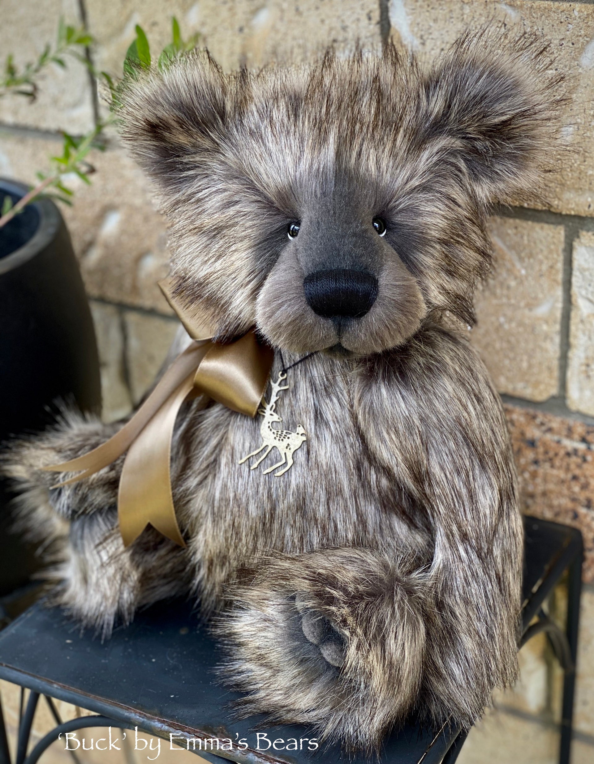 Buck - 17" faux fur bear by Emmas Bears - OOAK