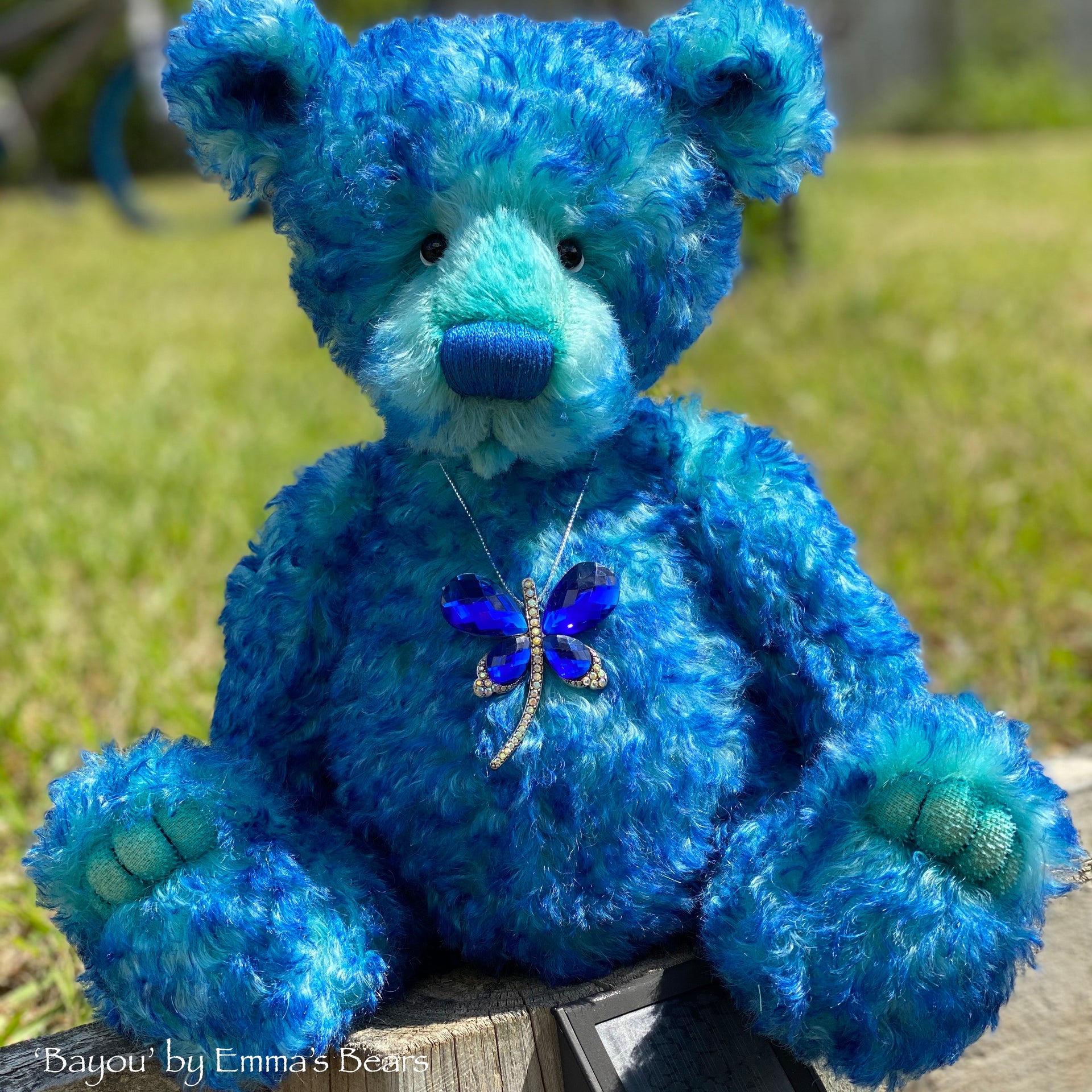 Bayou - 17" curly kid mohair bear by Emmas Bears - OOAK