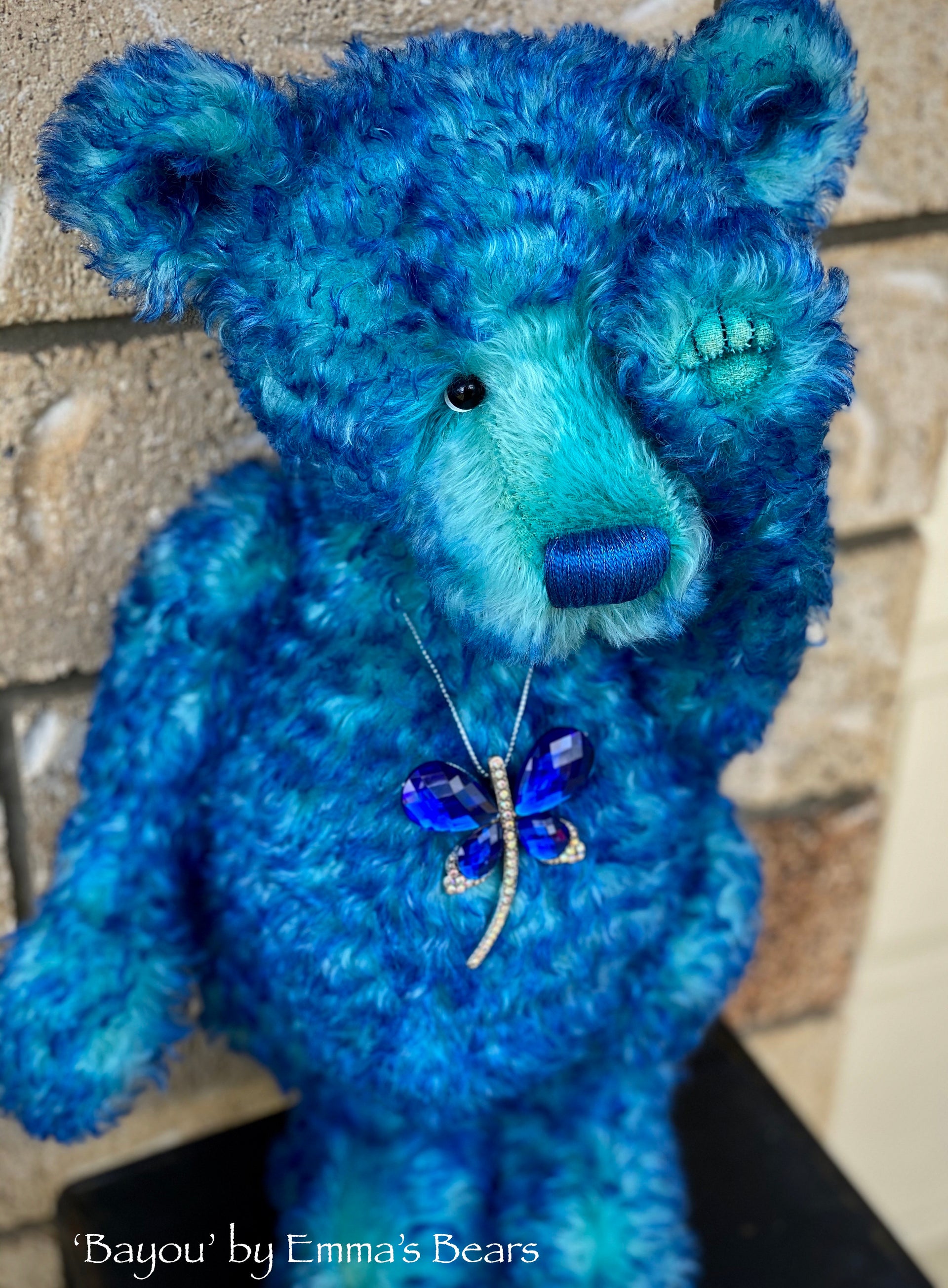 Bayou - 17" curly kid mohair bear by Emmas Bears - OOAK