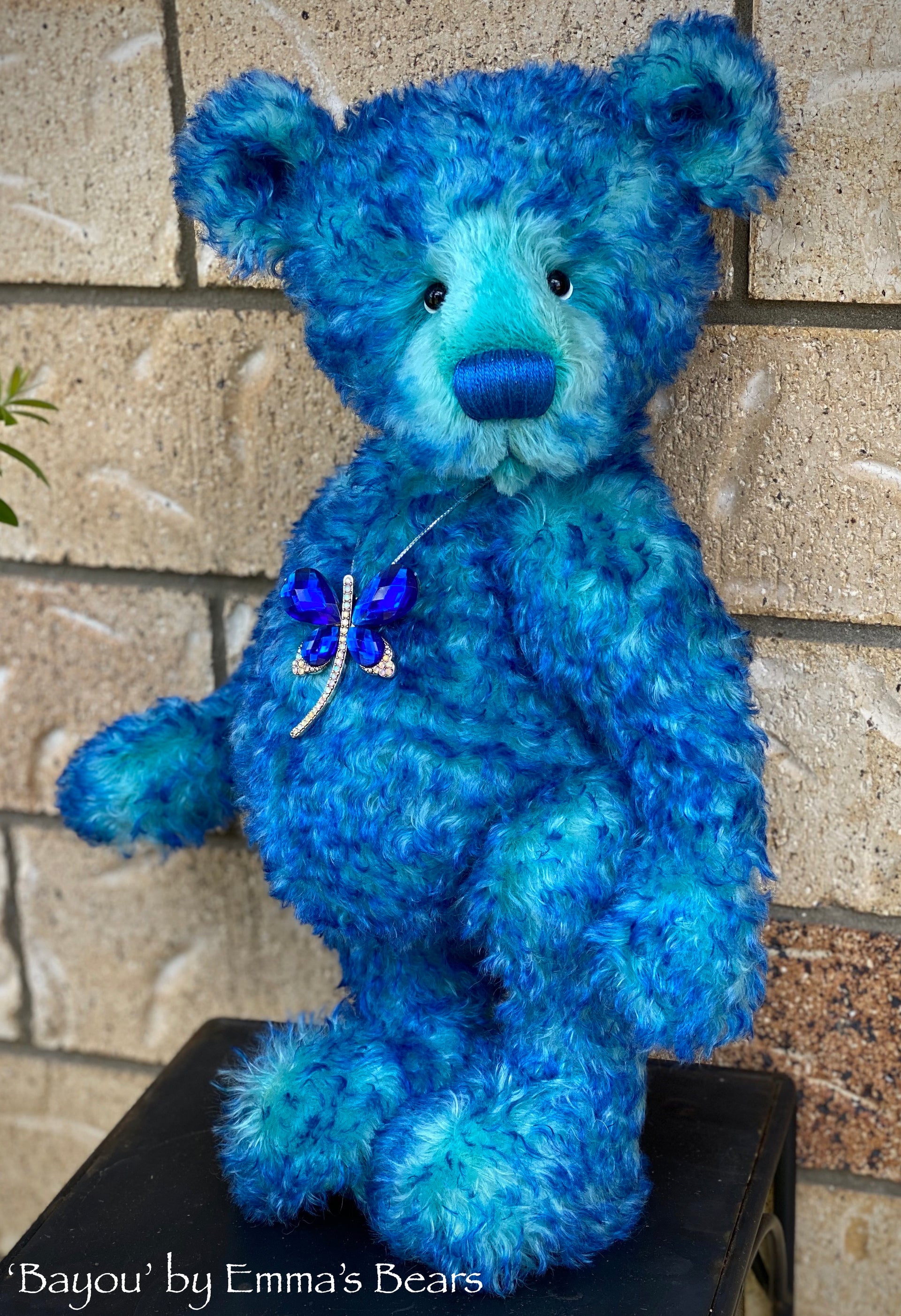 Bayou - 17" curly kid mohair bear by Emmas Bears - OOAK