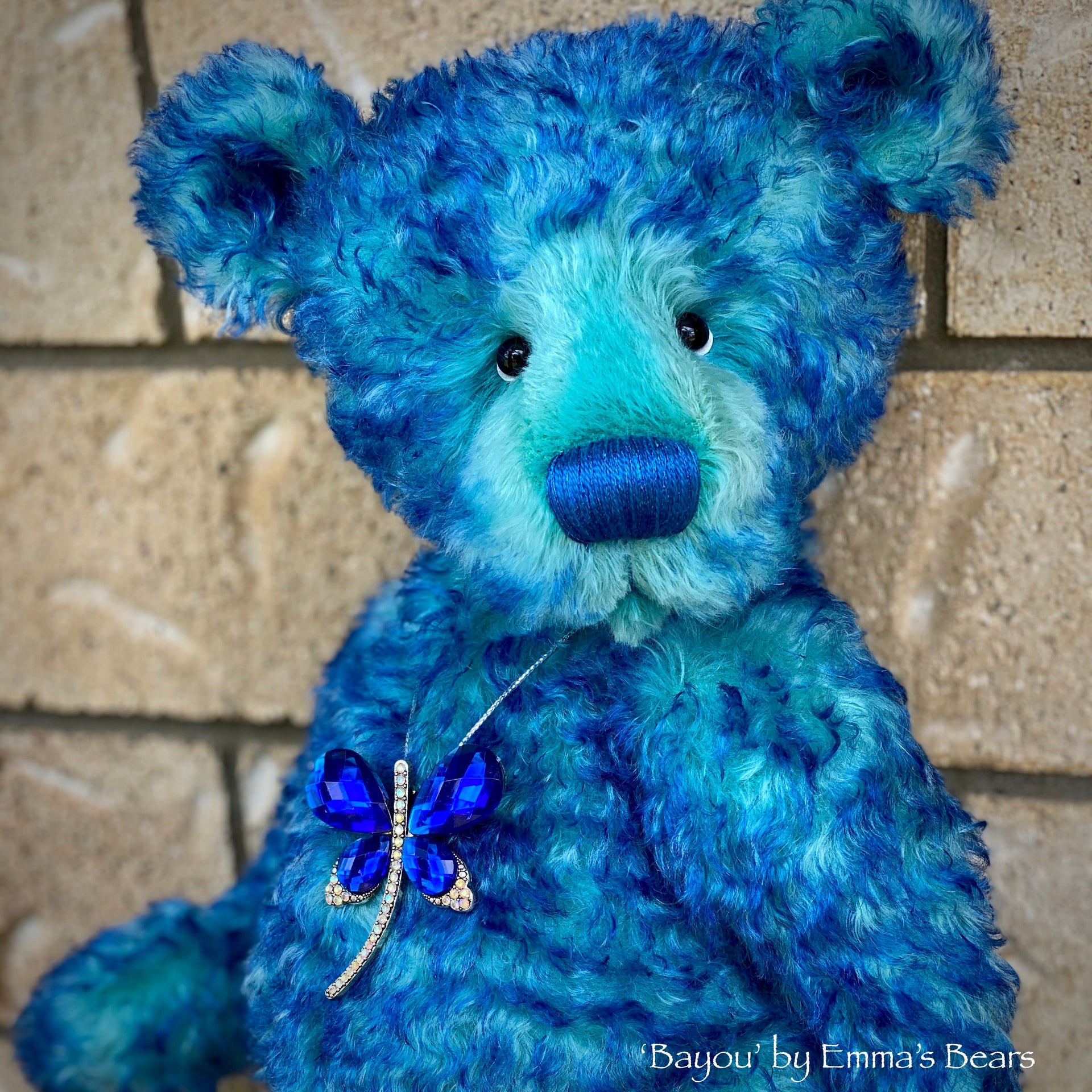Bayou - 17" curly kid mohair bear by Emmas Bears - OOAK