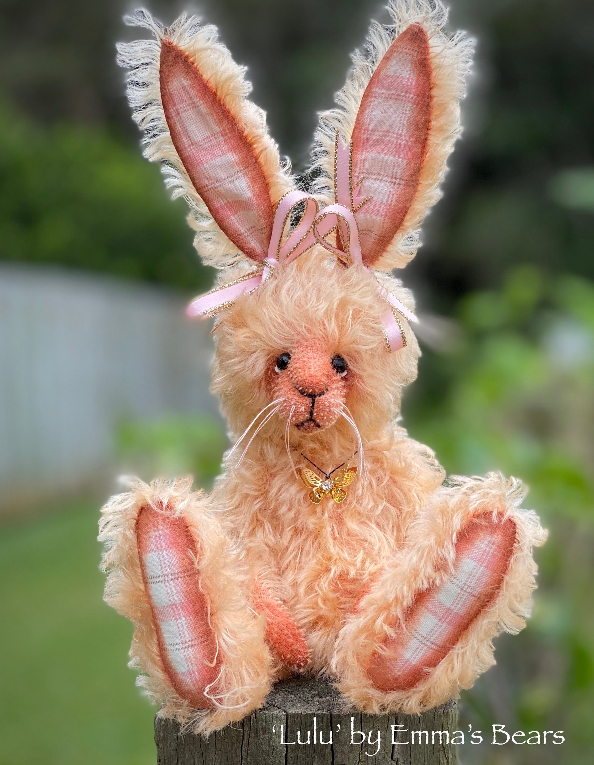 SALE Lulu - 8"  Mohair Artist Bunny by Emma's Bears - OOAK