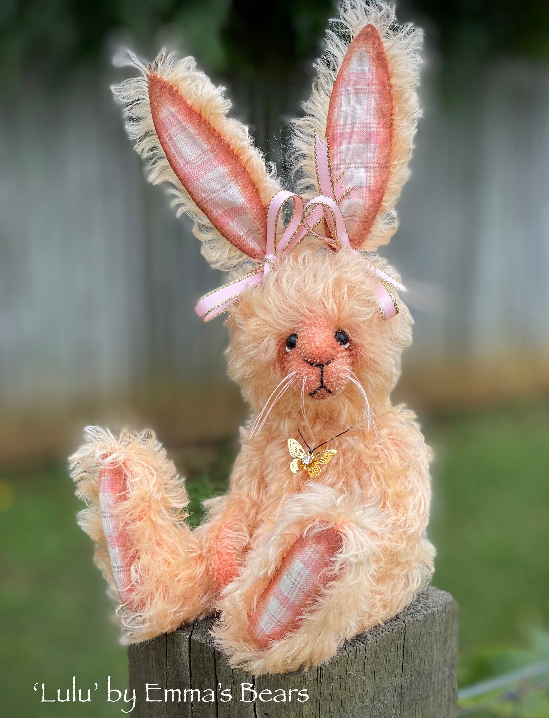 SALE Lulu - 8"  Mohair Artist Bunny by Emma's Bears - OOAK