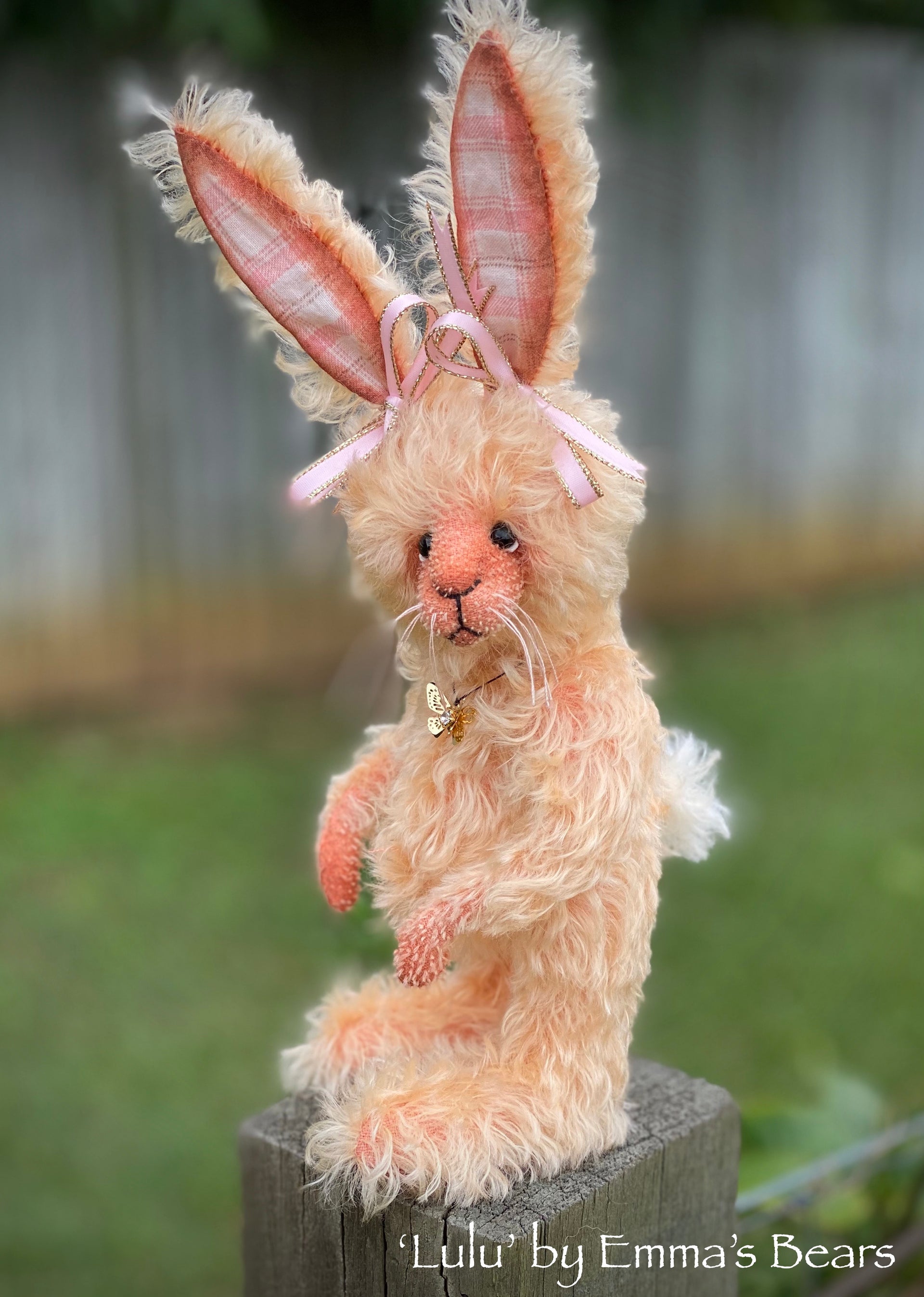 SALE Lulu - 8"  Mohair Artist Bunny by Emma's Bears - OOAK