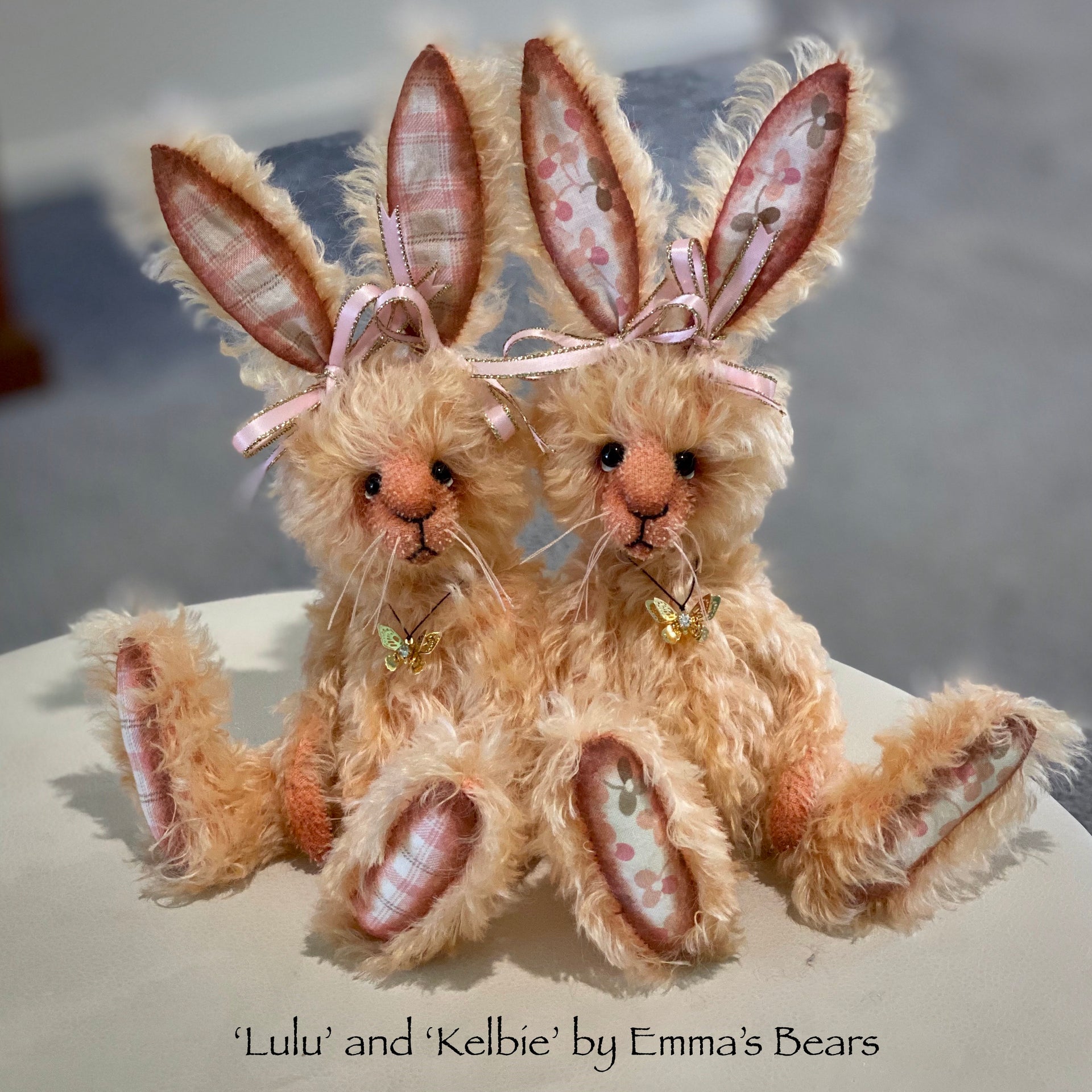 SALE Lulu - 8"  Mohair Artist Bunny by Emma's Bears - OOAK