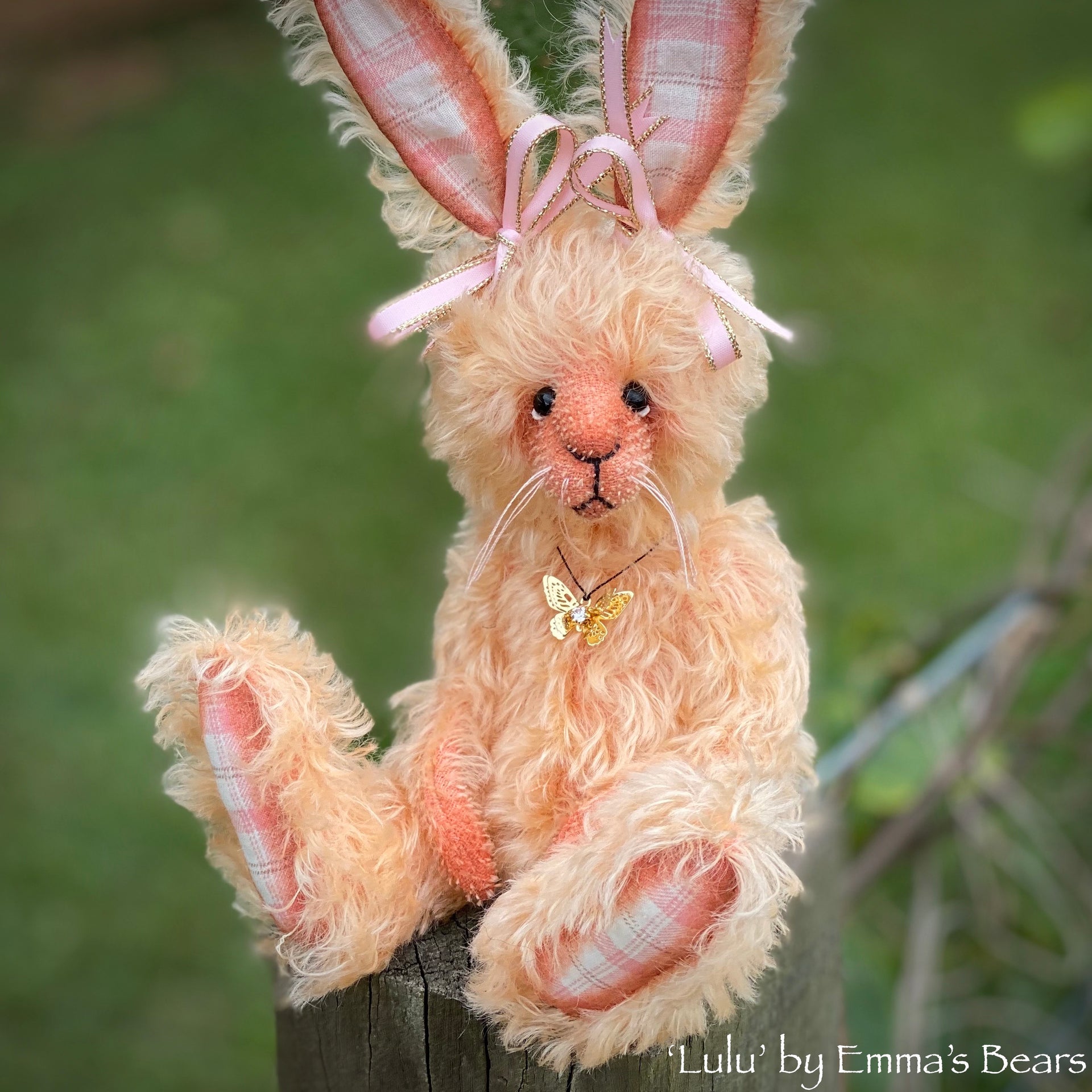 SALE Lulu - 8"  Mohair Artist Bunny by Emma's Bears - OOAK