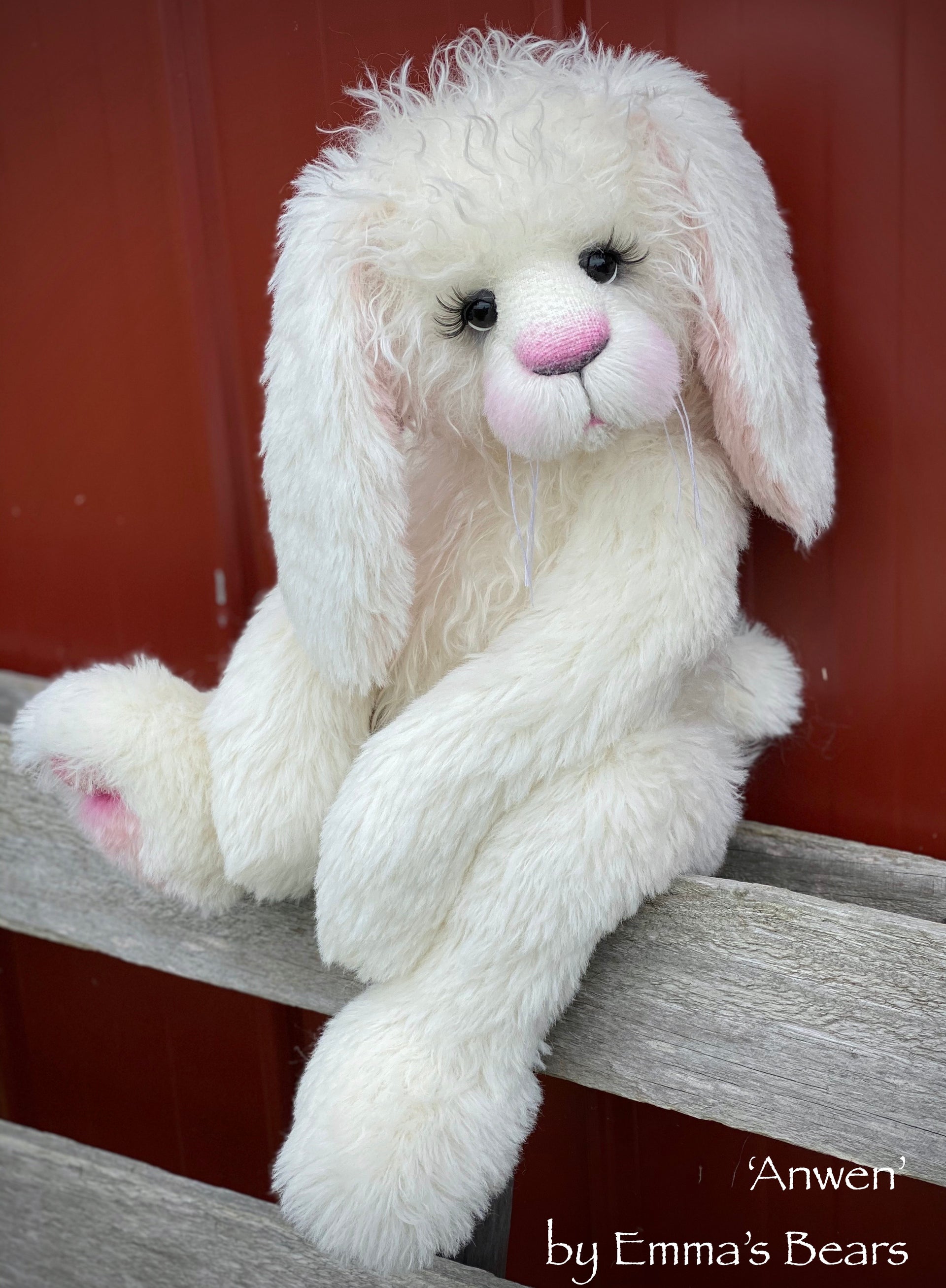 Anwen - 20" Mohair and Alpaca Toddler Artist Bunny by Emma's Bears - OOAK