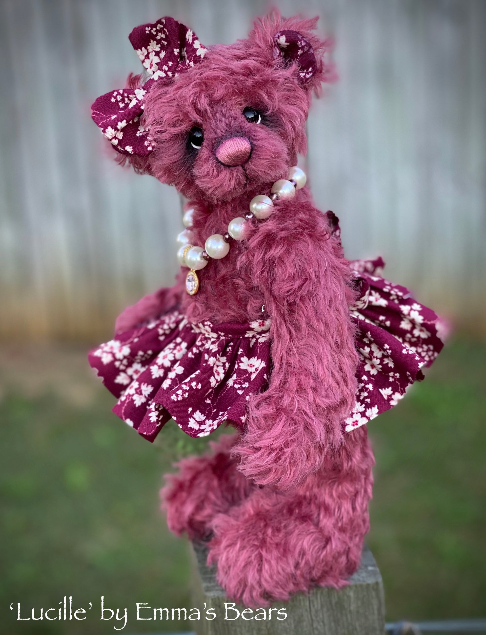 Lucille- 11" Mohair Artist Bear by Emma's Bears - OOAK