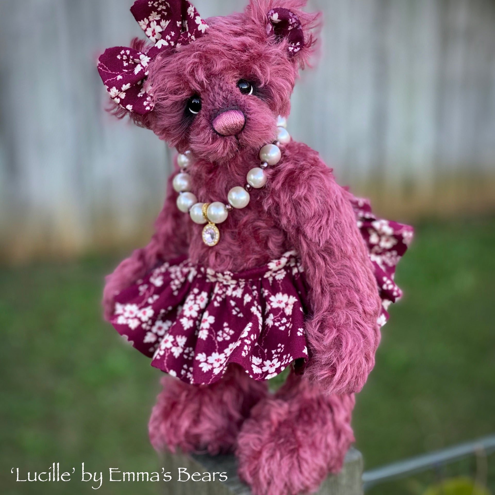 Lucille- 11" Mohair Artist Bear by Emma's Bears - OOAK