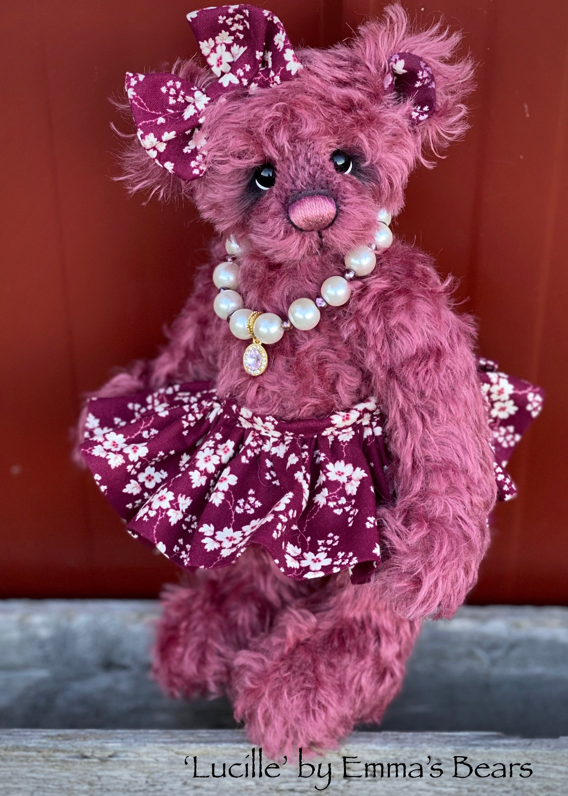 Lucille- 11" Mohair Artist Bear by Emma's Bears - OOAK