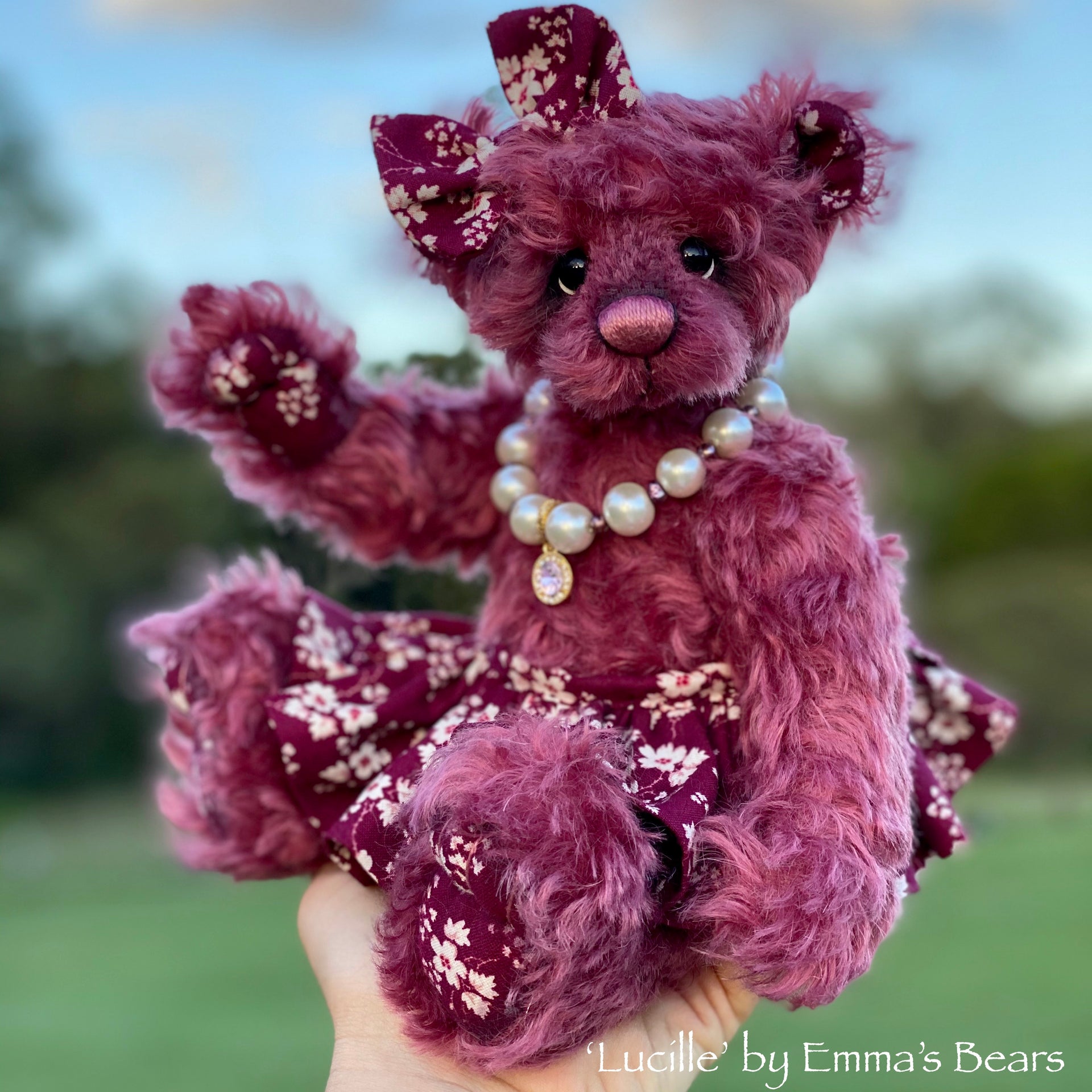 Lucille- 11" Mohair Artist Bear by Emma's Bears - OOAK