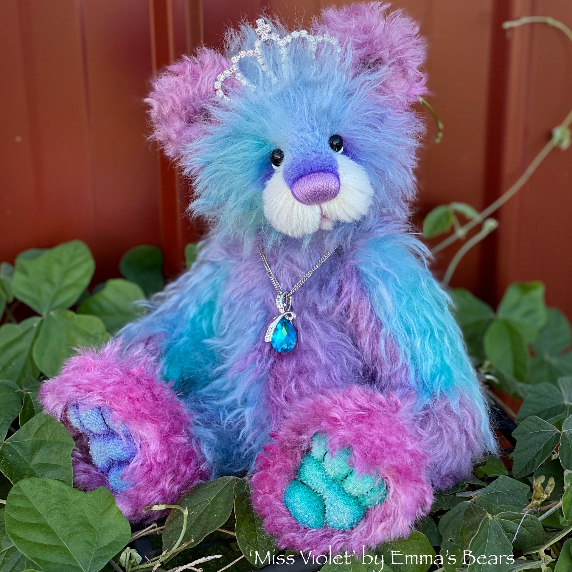 Miss Violet - 12" Mohair and Alpaca Artist Bear by Emma's Bears - OOAK
