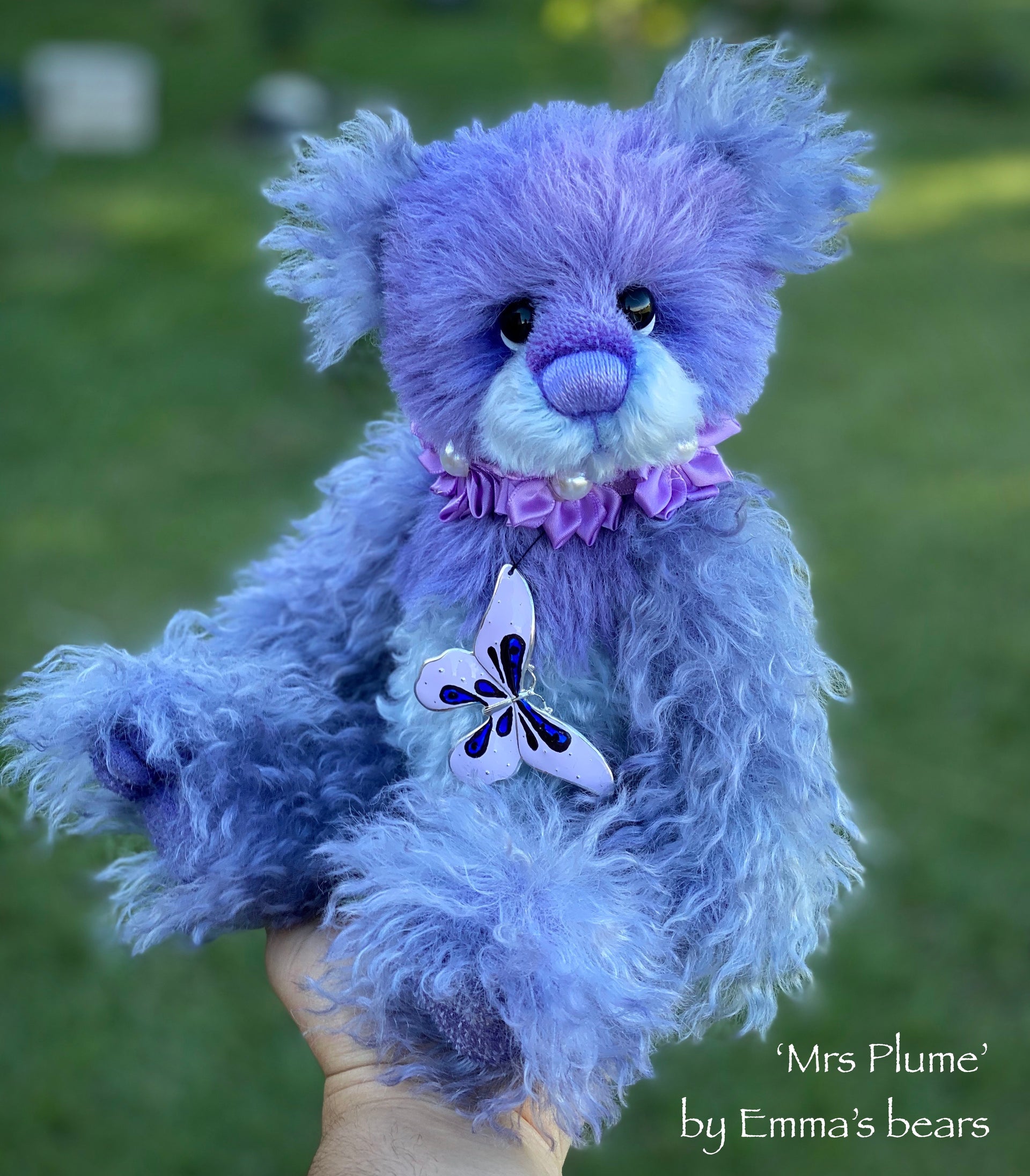 Mrs Plume - 12" Mohair and Alpaca Artist Bear by Emma's Bears - OOAK