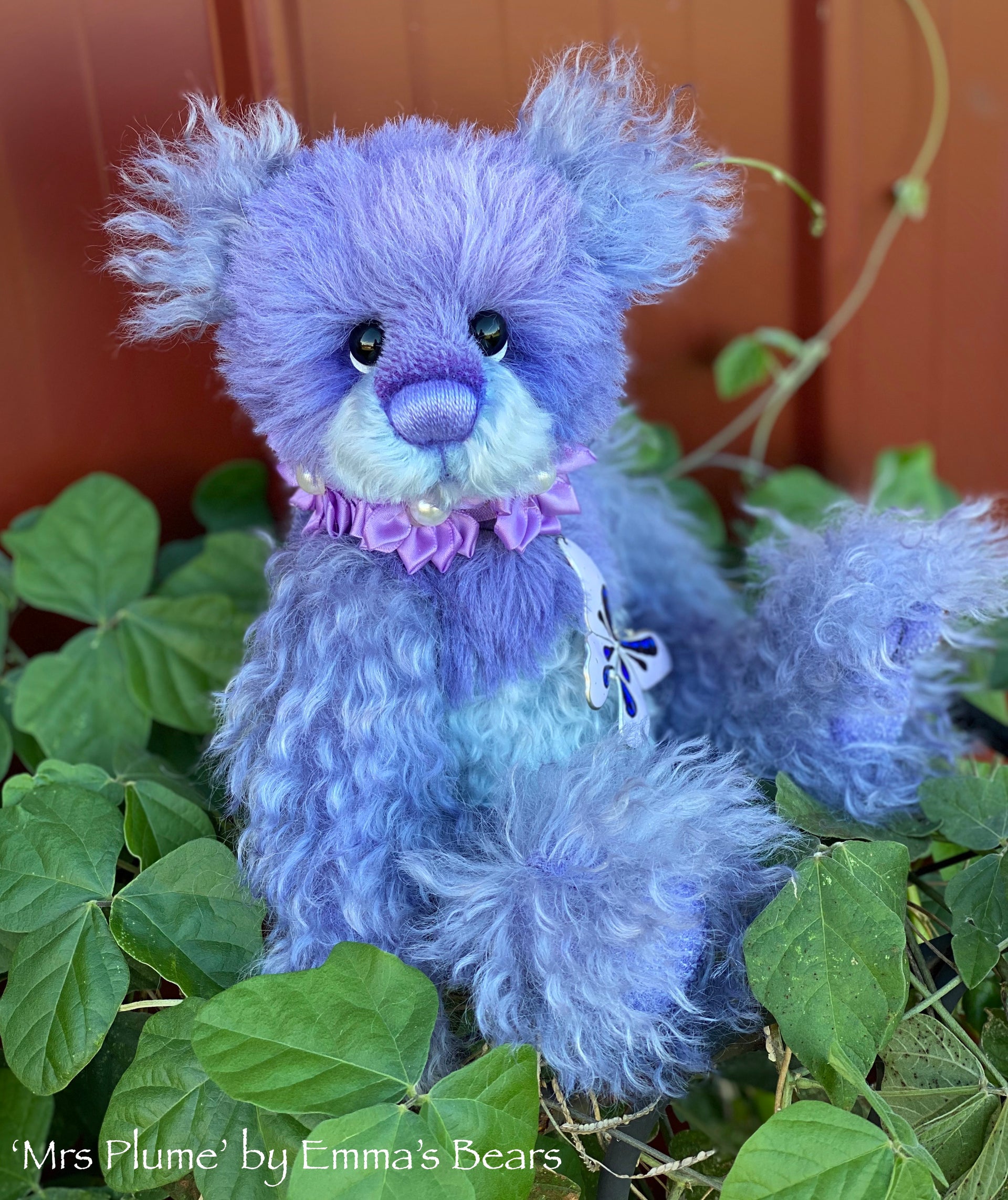 Mrs Plume - 12" Mohair and Alpaca Artist Bear by Emma's Bears - OOAK