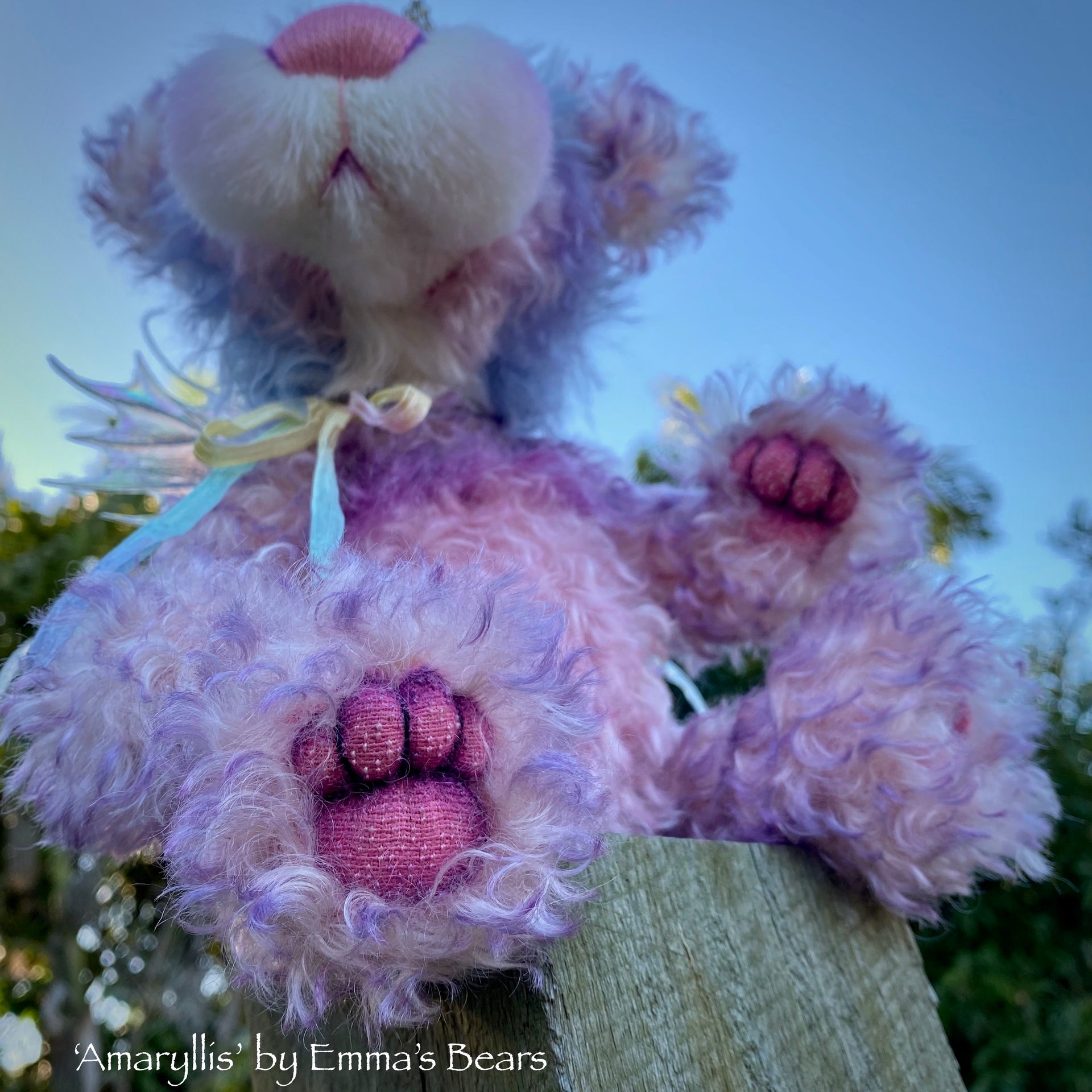 Amaryllis - 11" Mohair and Alpaca artist bear by Emma's Bears - OOAK