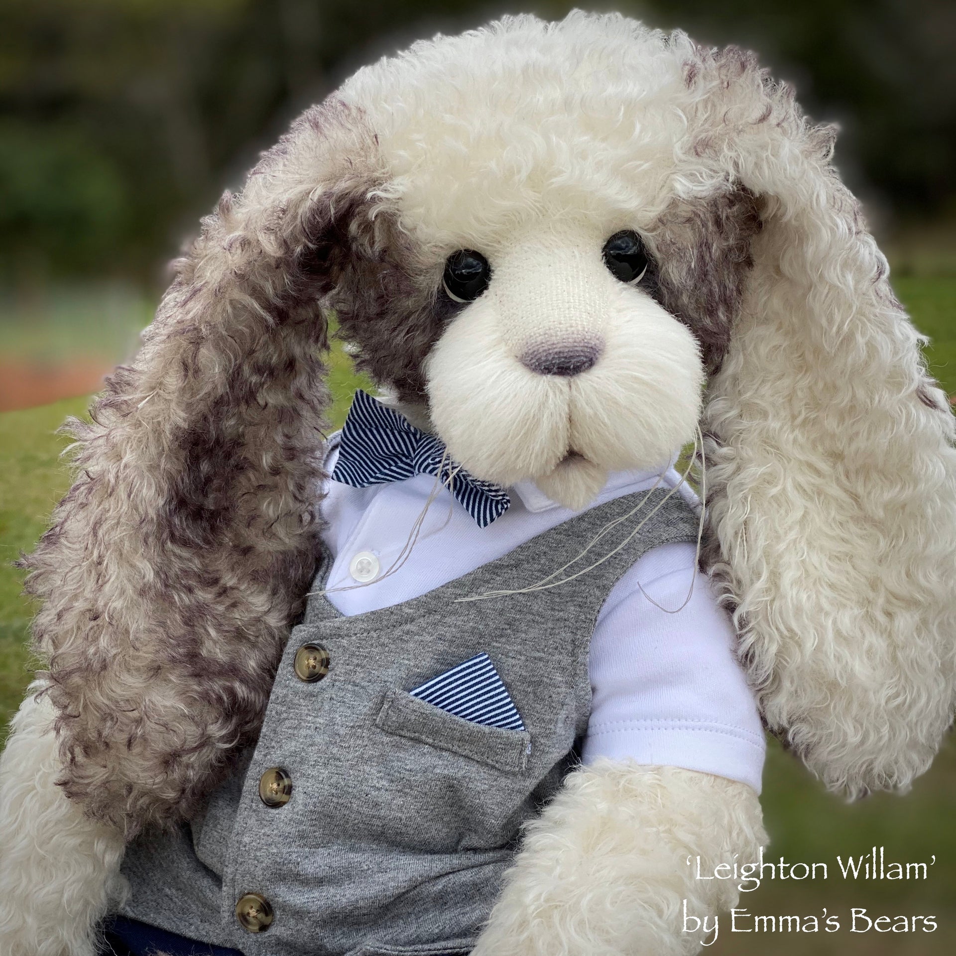 Leighton Willam - 21" Mohair and Alpaca Toddler Artist BUNNY by Emma's Bears - OOAK