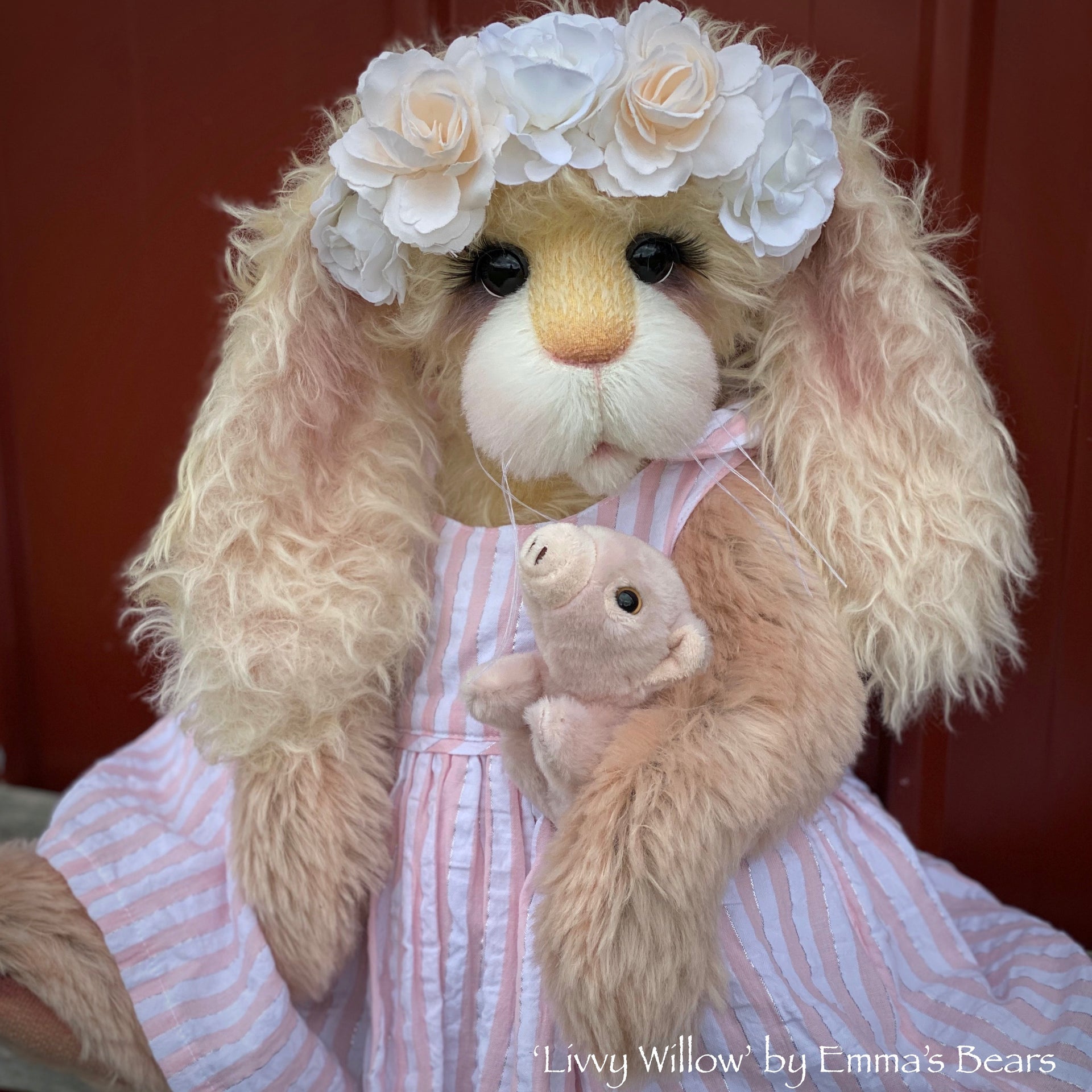 Livvy Willow - 21" Mohair and Alpaca Toddler Artist BUNNY by Emma's Bears - OOAK