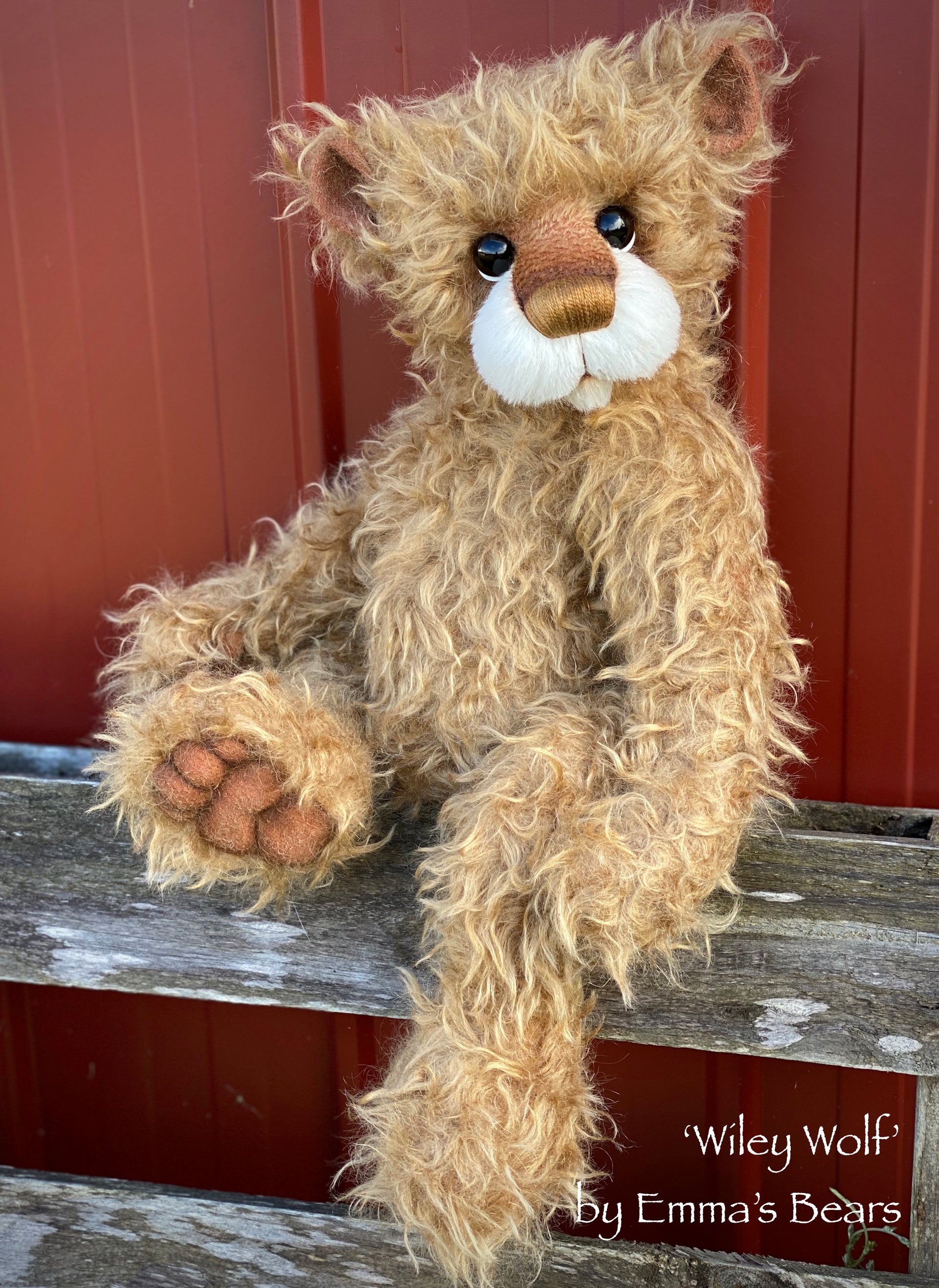 Wiley Wolf - 21" Mohair Toddler Artist Bear by Emma's Bears - OOAK