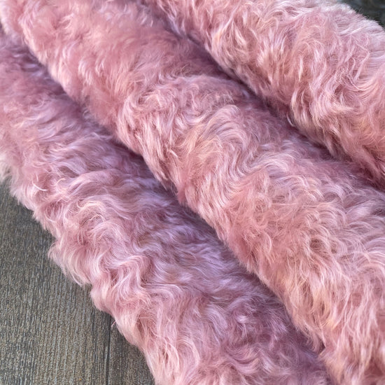 Angelica - Pink Curly Kid Mohair
